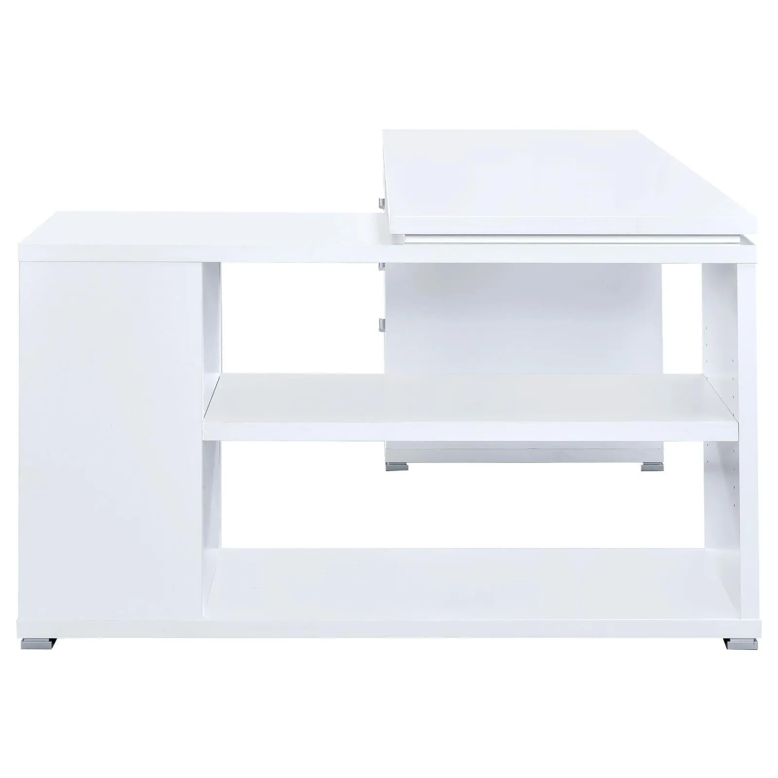 Yvette White L-shape Office Desk - Image 6