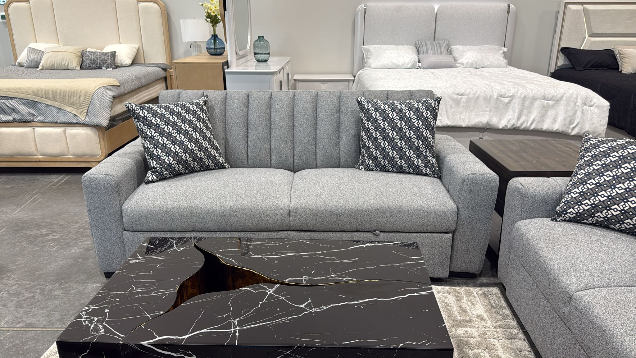 Zaira Grey Sofa & Loveseat - Image 11