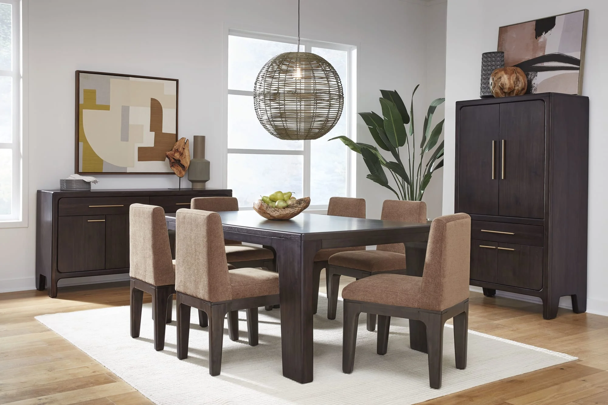 Zamba Pineapple/Jaguar Chenille Upholstered Acacia Wood Dining Chair (Set of 2) - Image 9