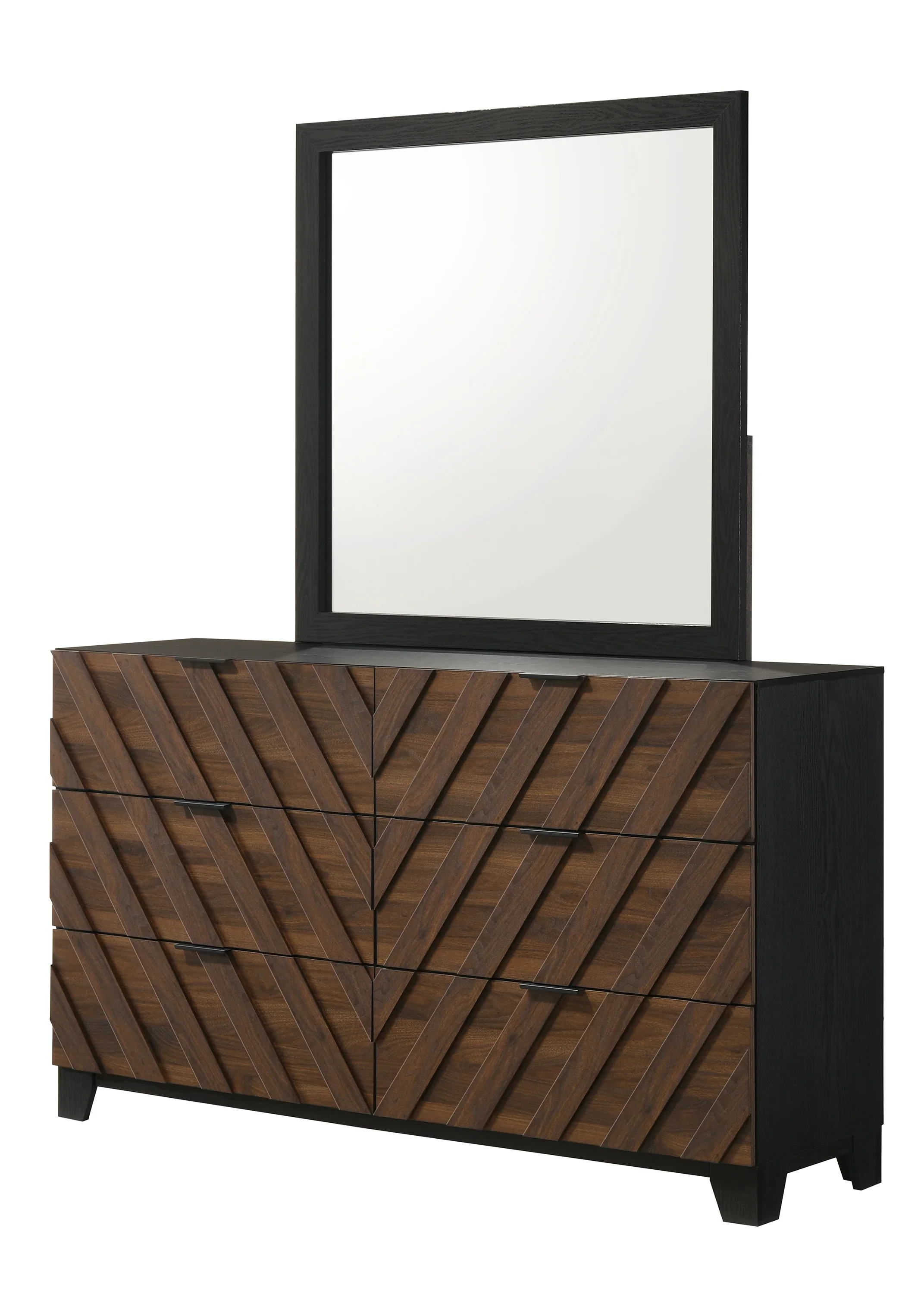 Zane Brown & Gray 6-Drawer Dresser - Image 2