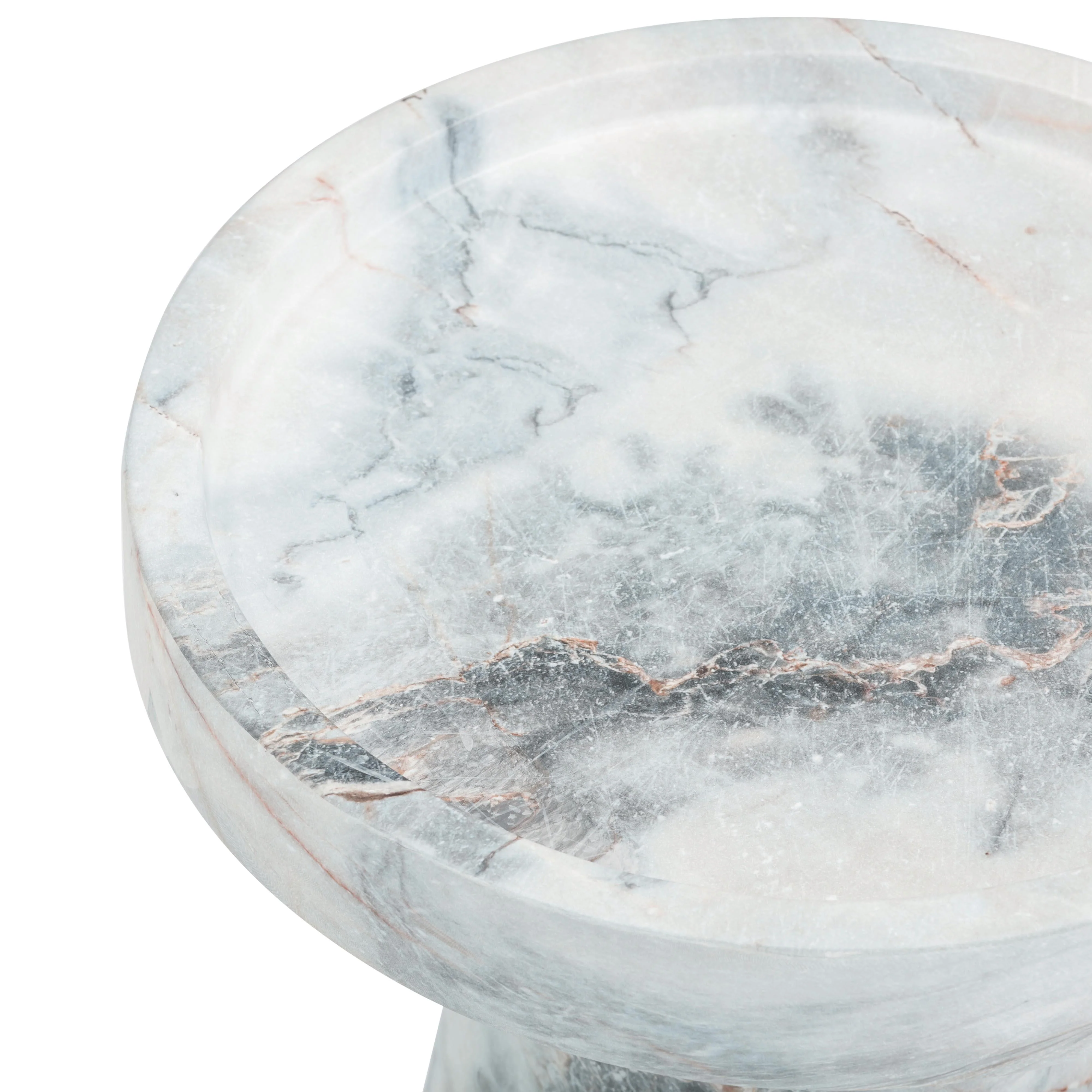 Zara Aegean Marble Indoor / Outdoor Side Table - Image 5