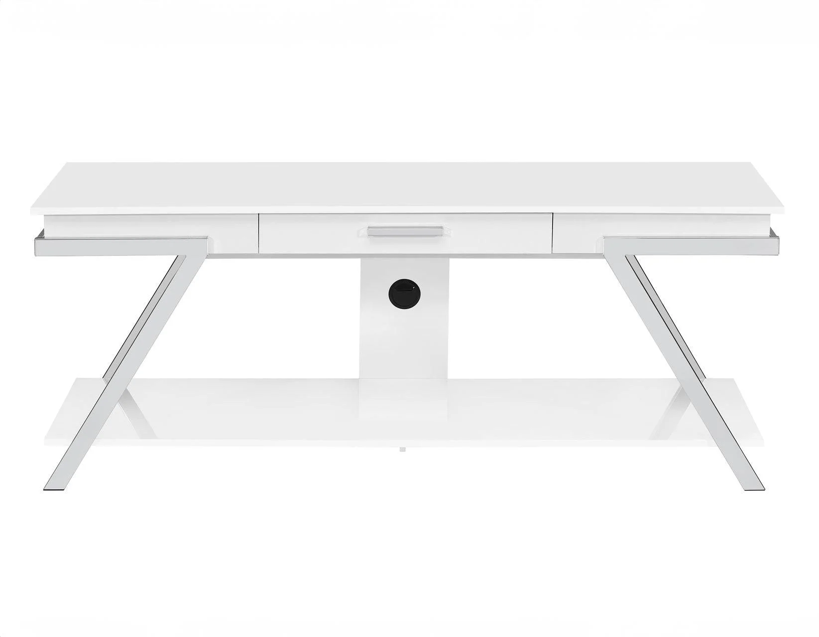Zena White TV Stand with Drawer - Image 7