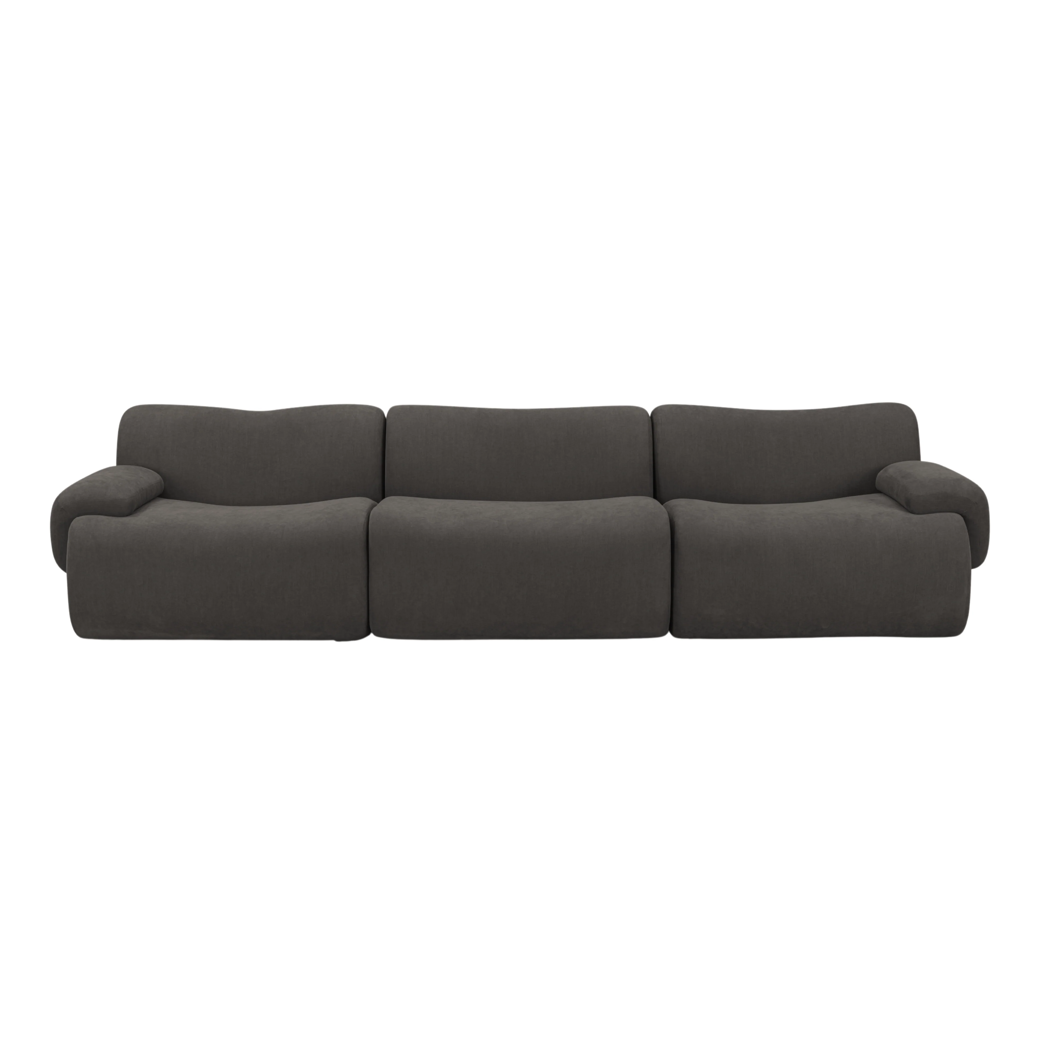 Zenith 116.5" Contract-Grade Upcycled Fabric Modular Sofa - Image 11