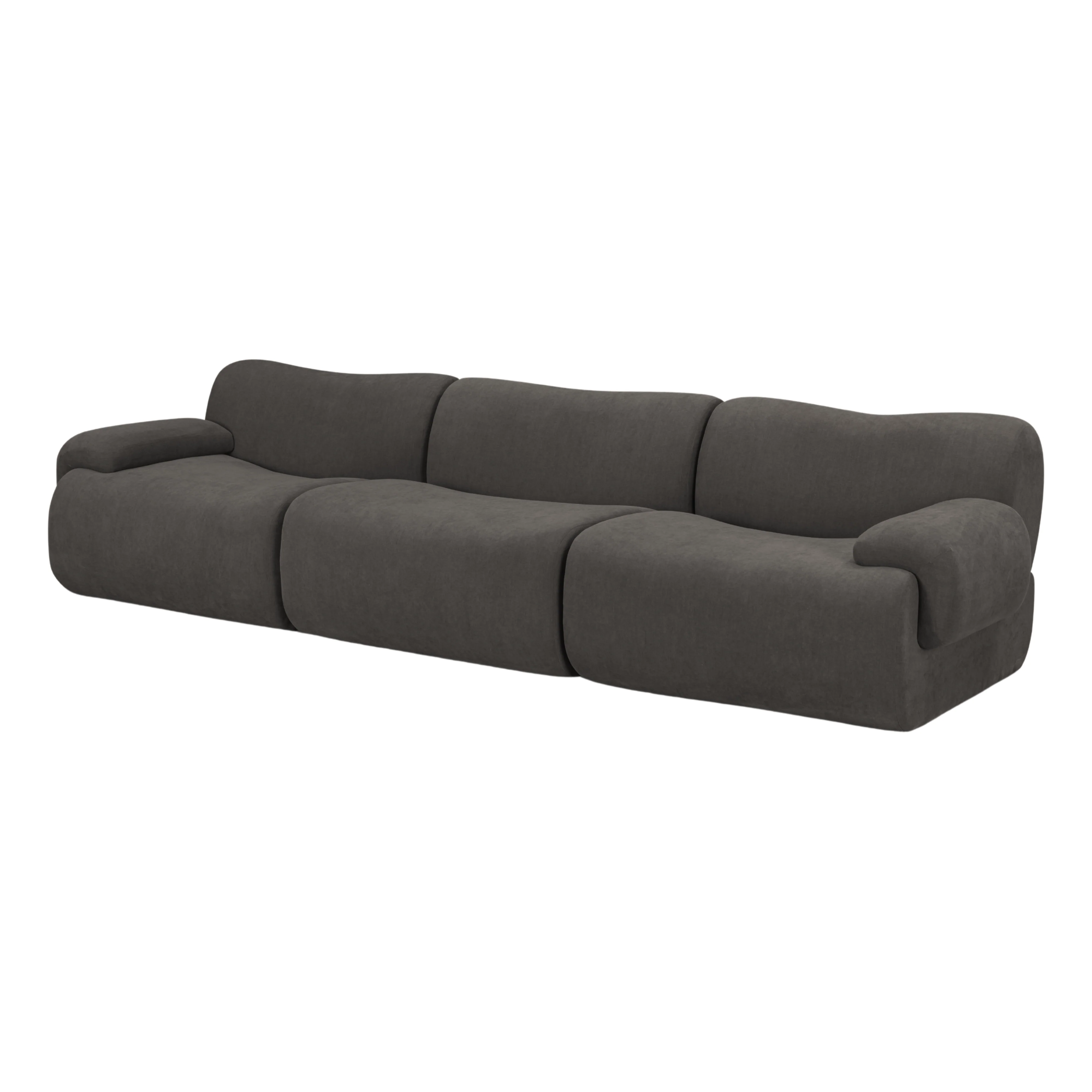 Zenith 116.5" Contract-Grade Upcycled Fabric Modular Sofa - Image 13