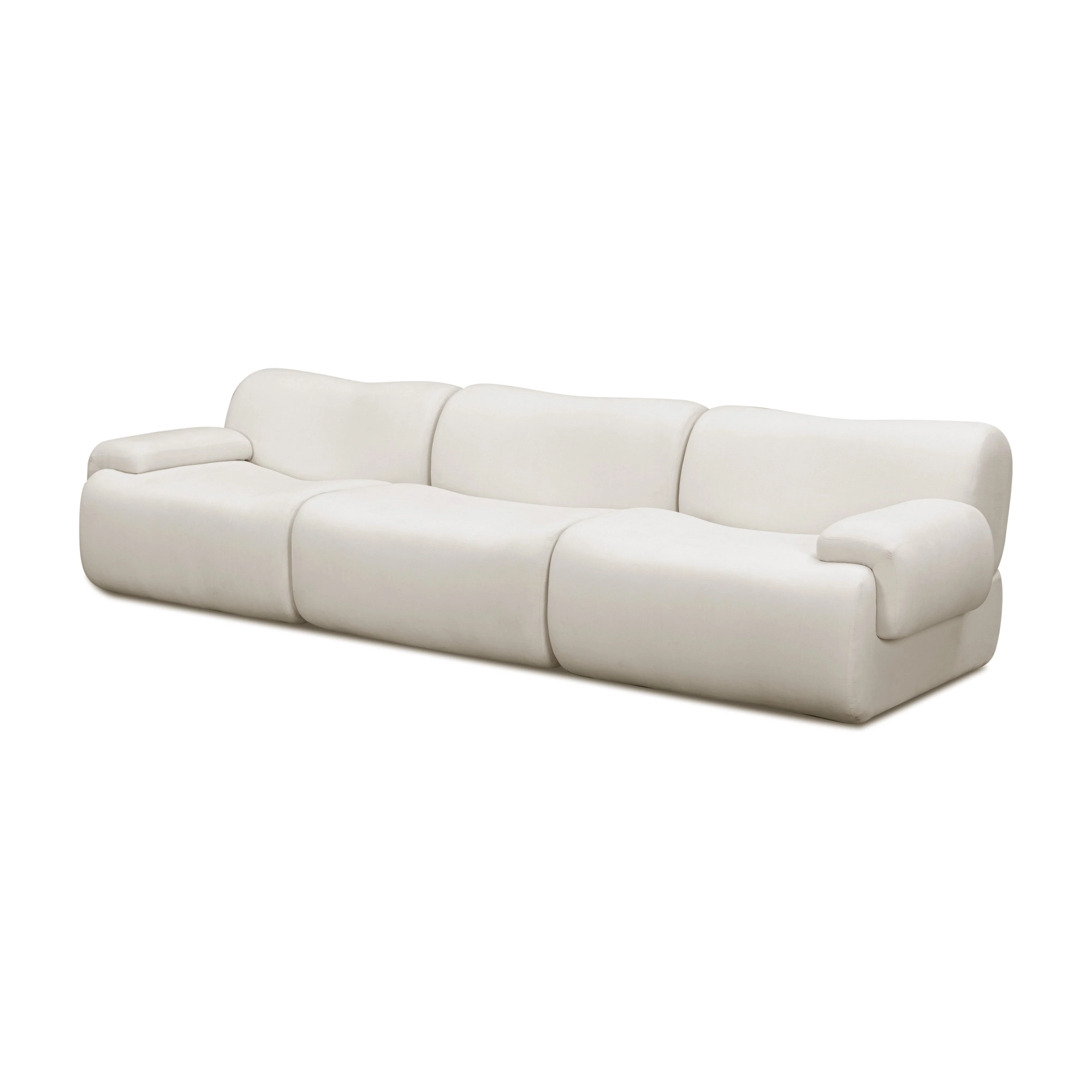 Zenith 116.5" Contract-Grade Upcycled Fabric Modular Sofa - Image 3