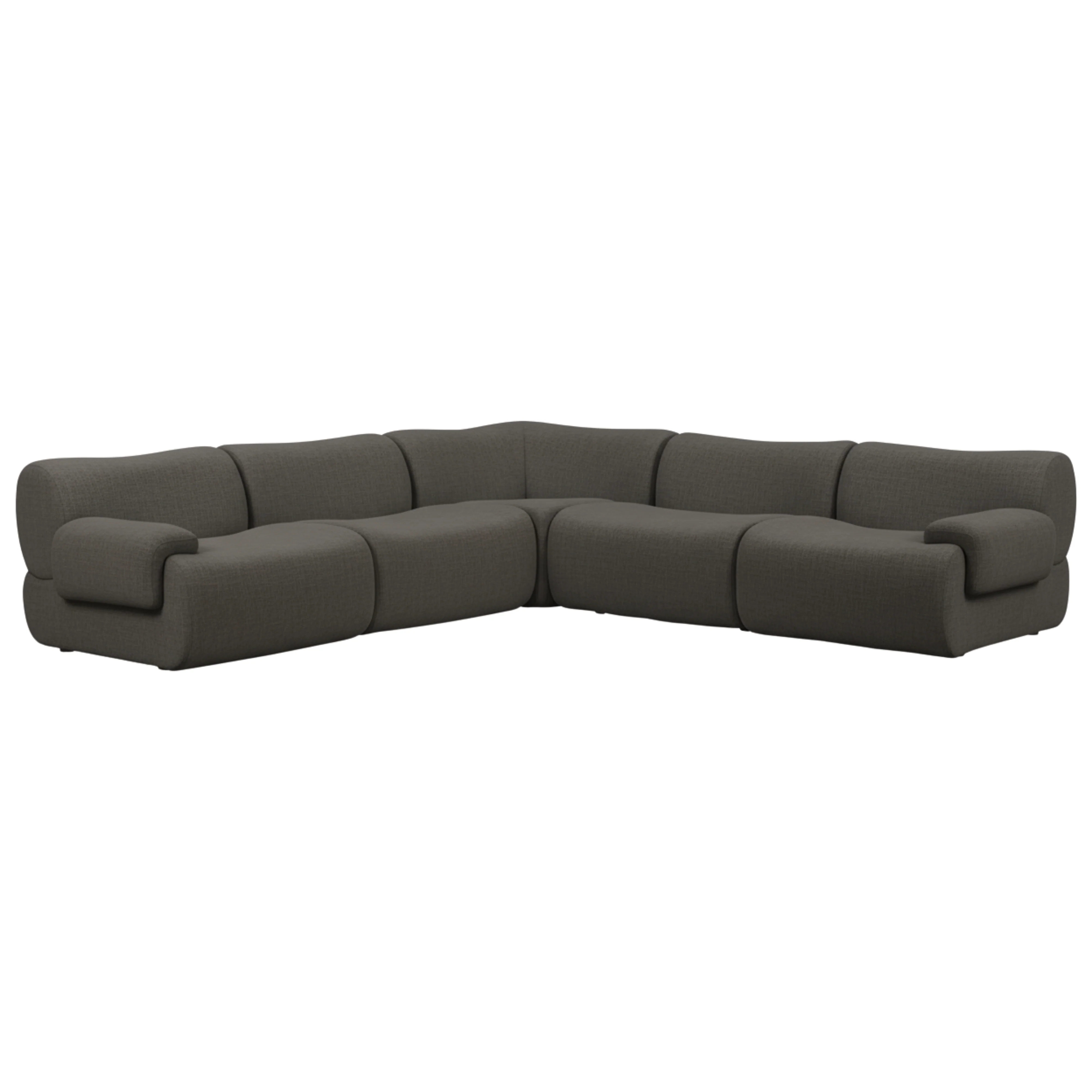 Zenith 5-Piece Contract-Grade Upcycled Fabric Modular L-Sectional - Image 9