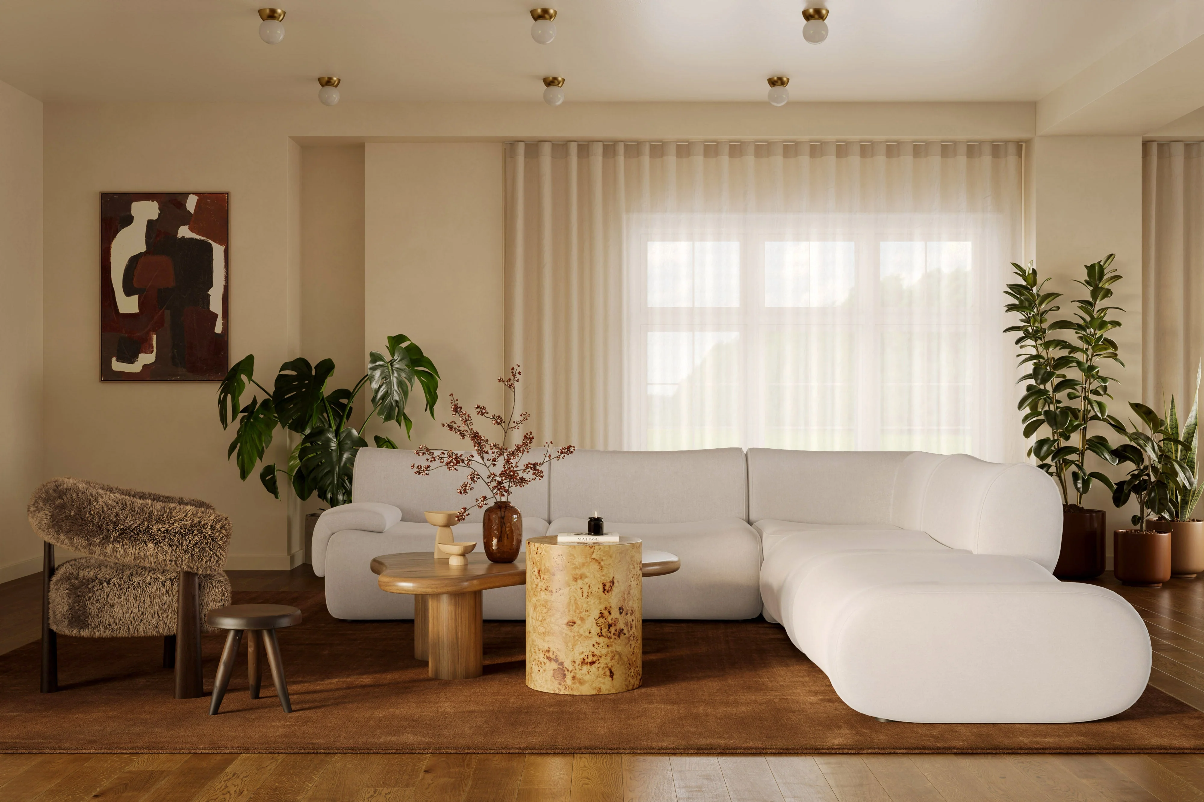 Zenith 5-Piece Contract-Grade Upcycled Fabric Modular Sectional - Image 15