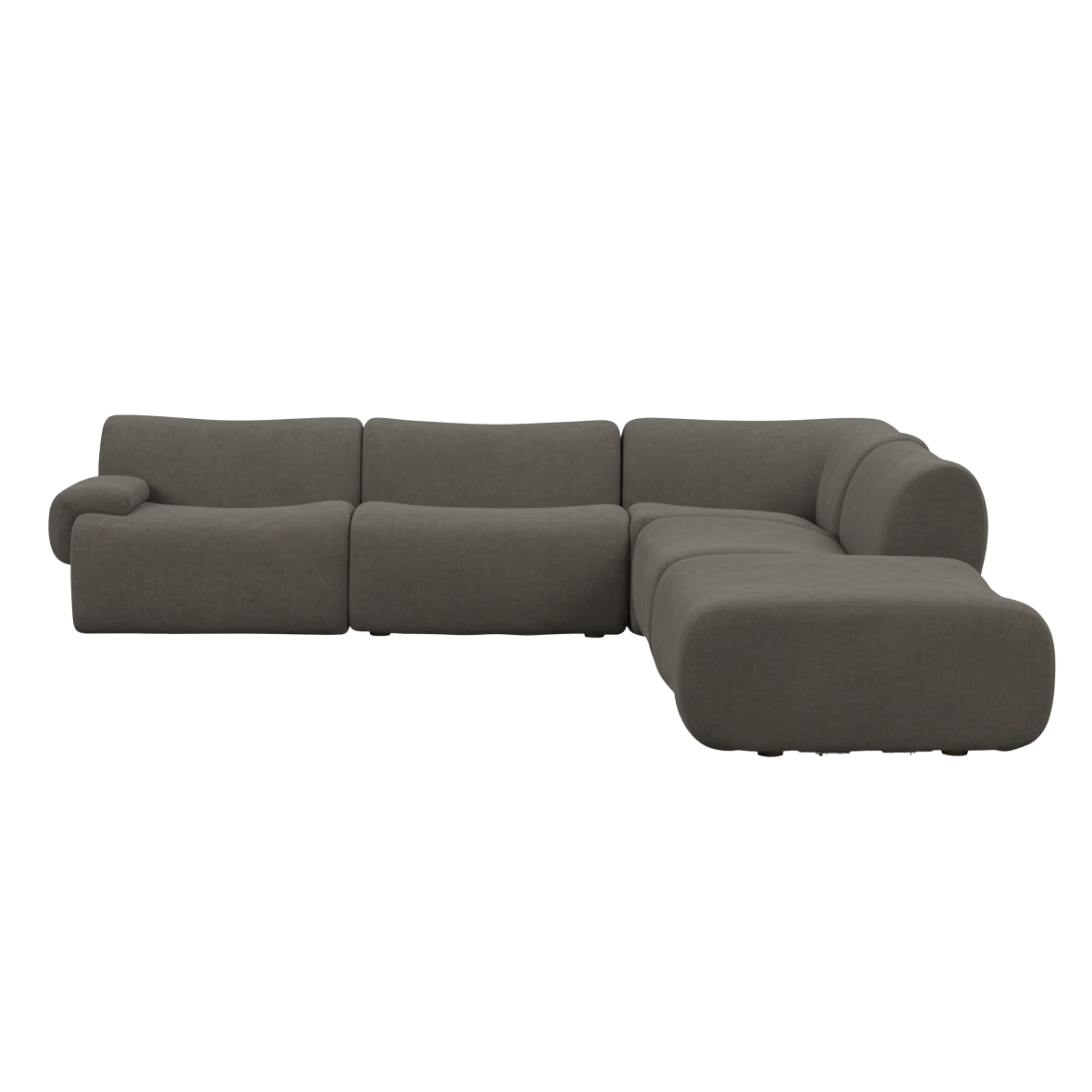Zenith 5-Piece Contract-Grade Upcycled Fabric Modular Sectional - Image 22