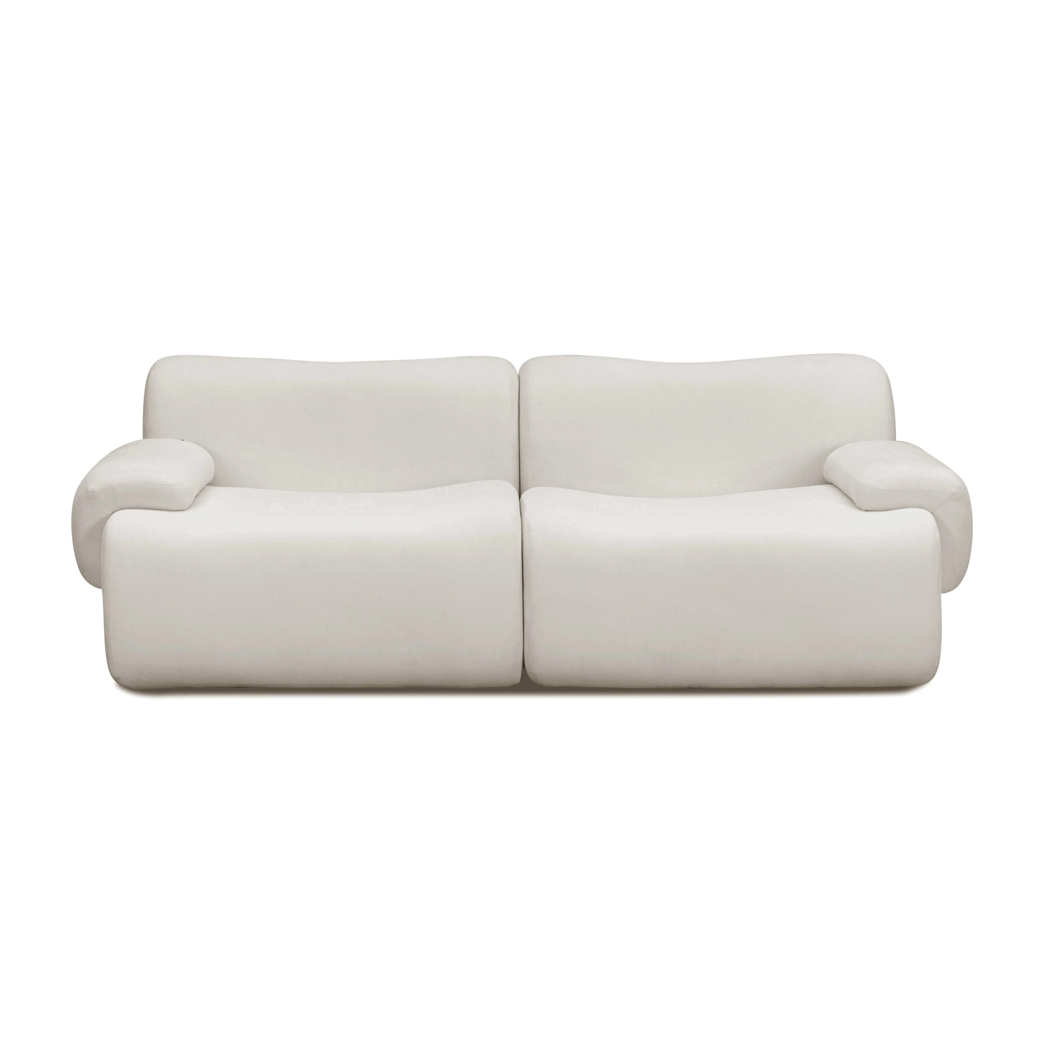 Zenith 80" Contract-Grade Upcycled Fabric Modular Loveseat