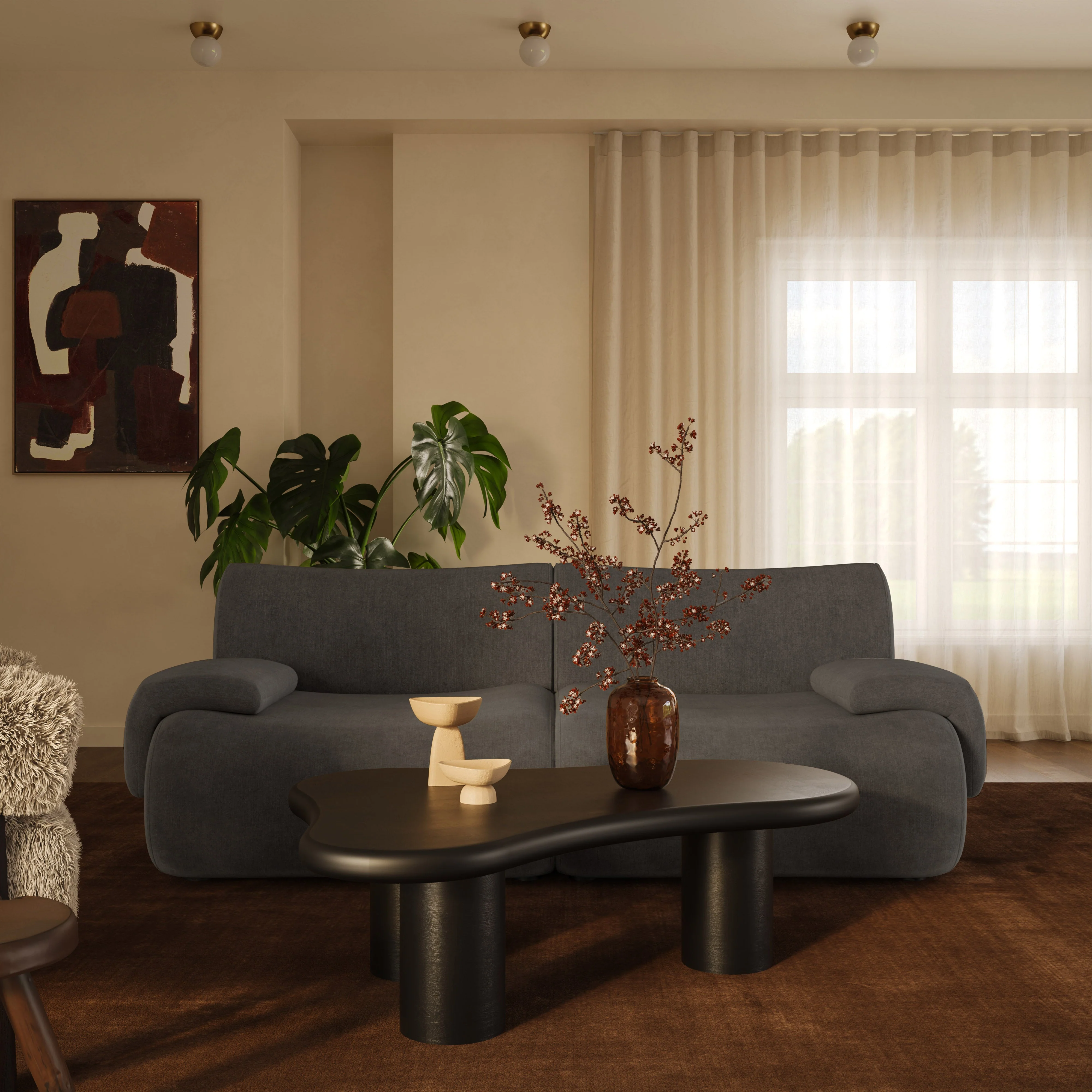 Zenith 80" Contract-Grade Upcycled Fabric Modular Loveseat - Image 12