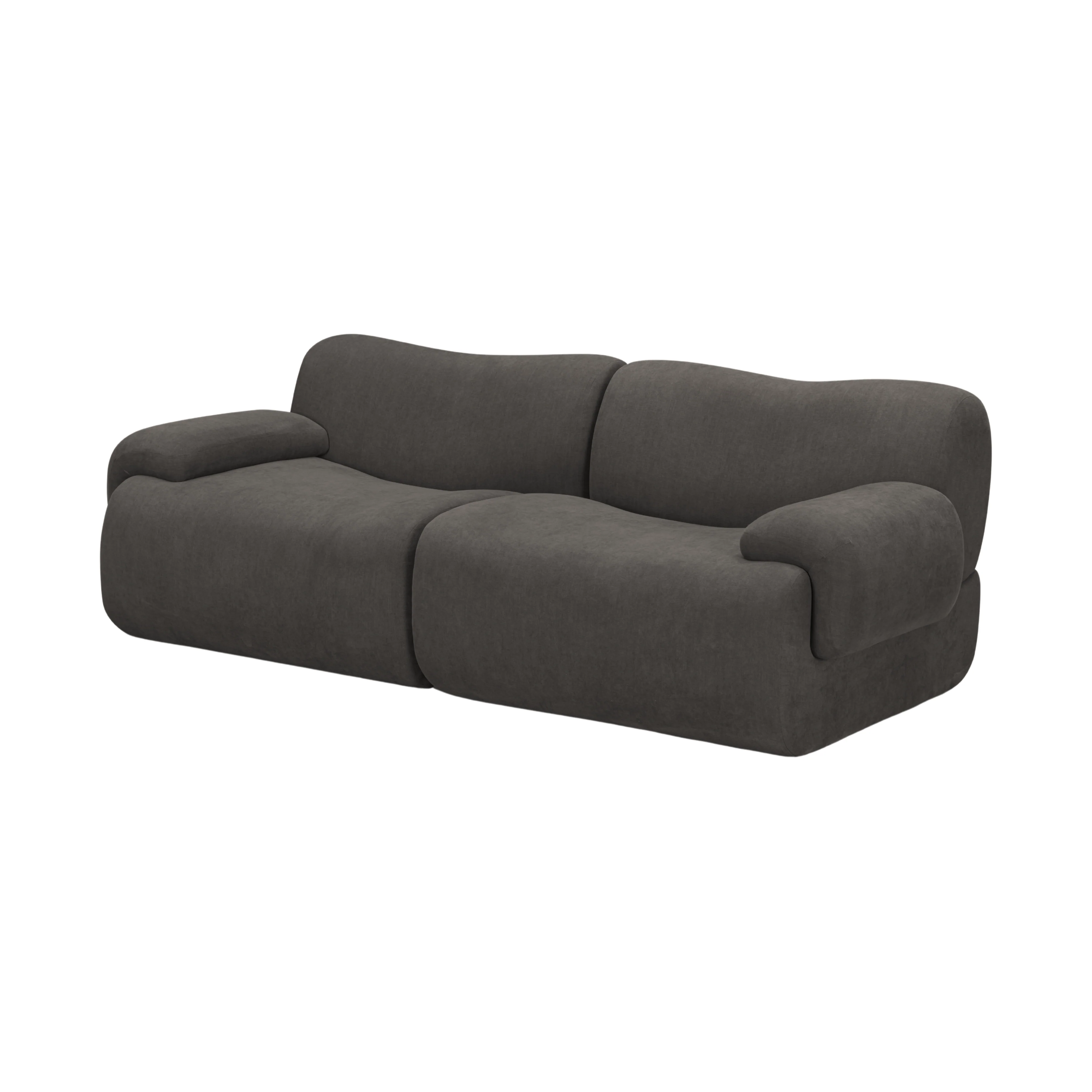 Zenith 80" Contract-Grade Upcycled Fabric Modular Loveseat - Image 13