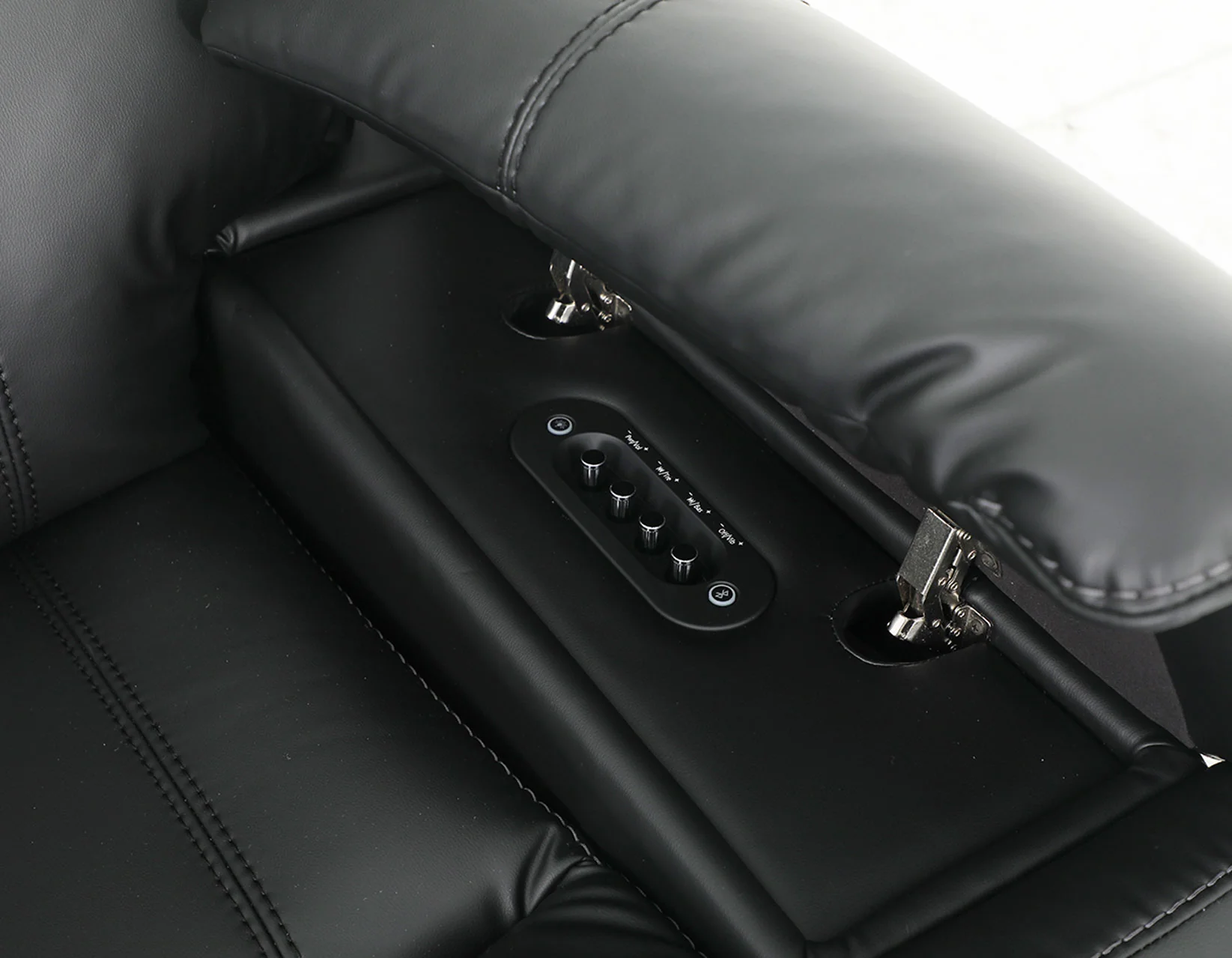 Zenith Black Home Theater With Built-In Speakers Power Reclining Living Room Set - Image 18