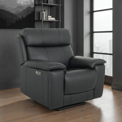 Zenith Black Power Immersive Audio Recliner with Built-in Speakers, Lighting and Vibration - Image 2
