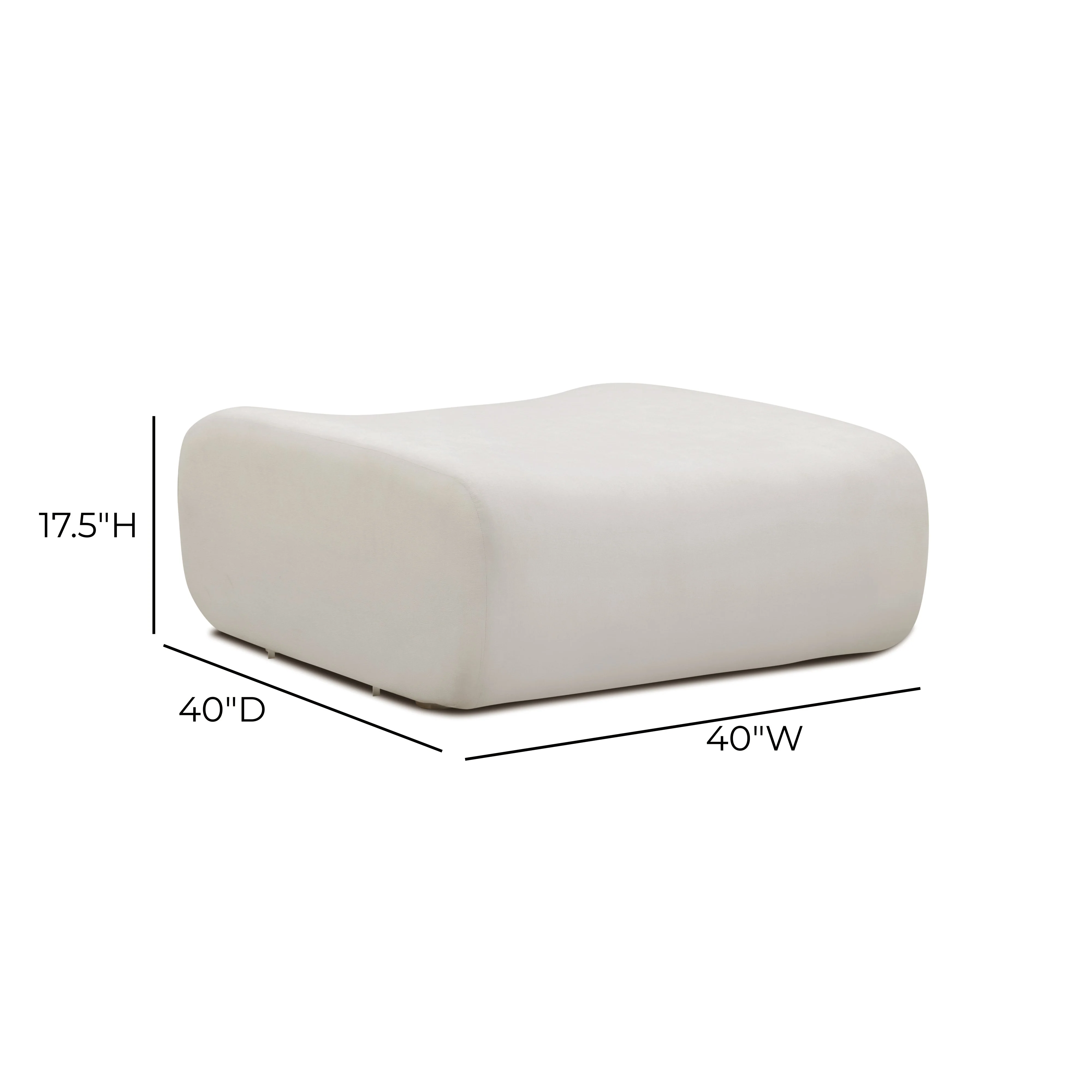Zenith Contract-Grade Upcycled Fabric Ottoman - Image 8