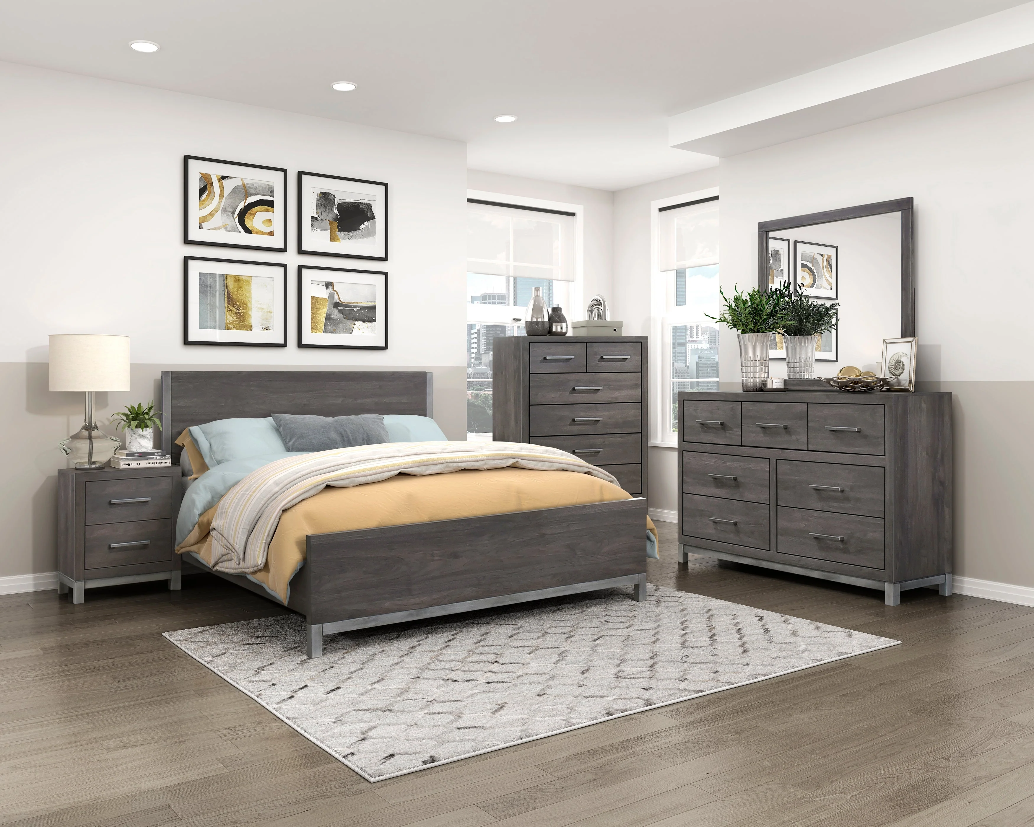 Zephyr Brownish Gray Panel Youth Bedroom Set - Image 5