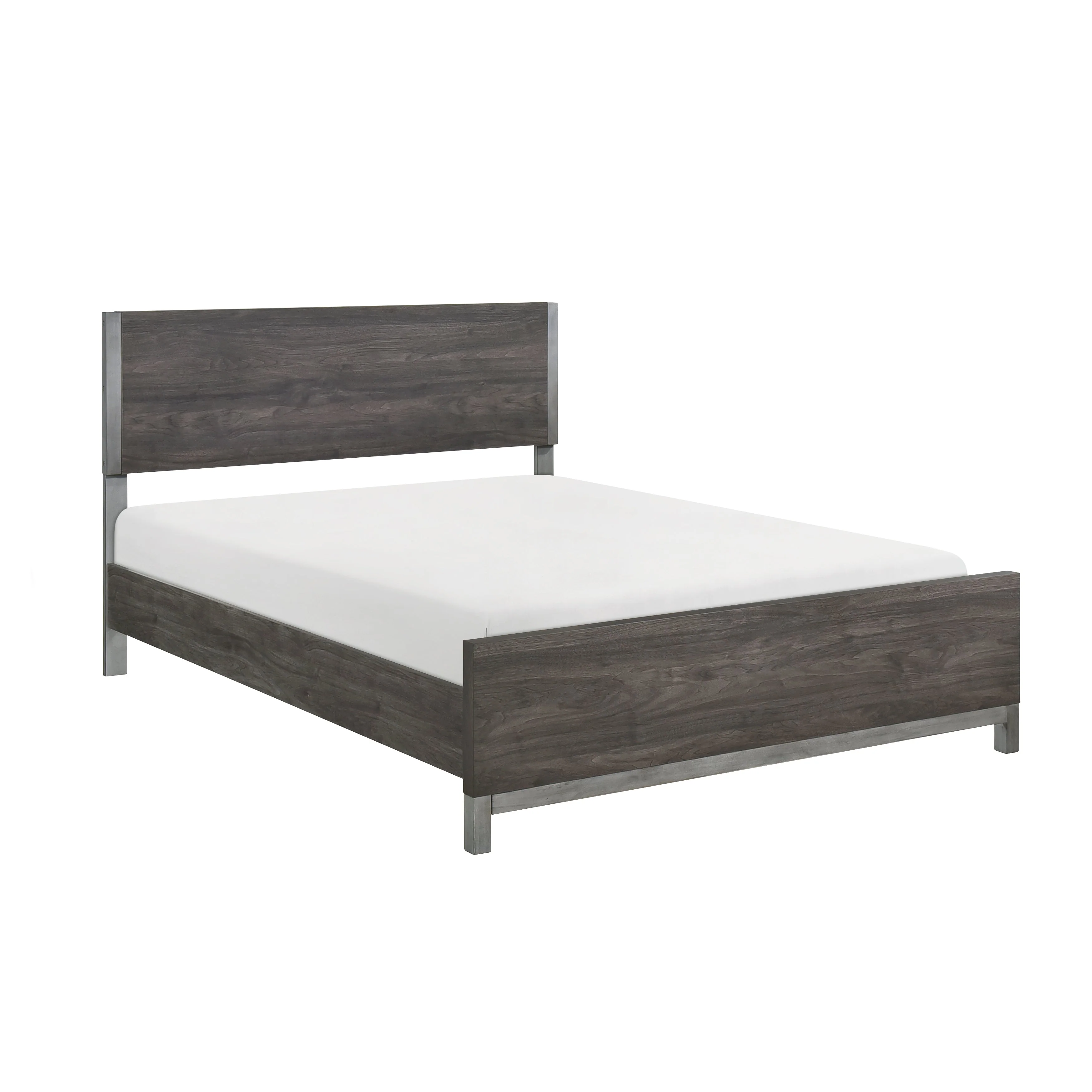 Zephyr Brownish Gray Queen Panel Bed