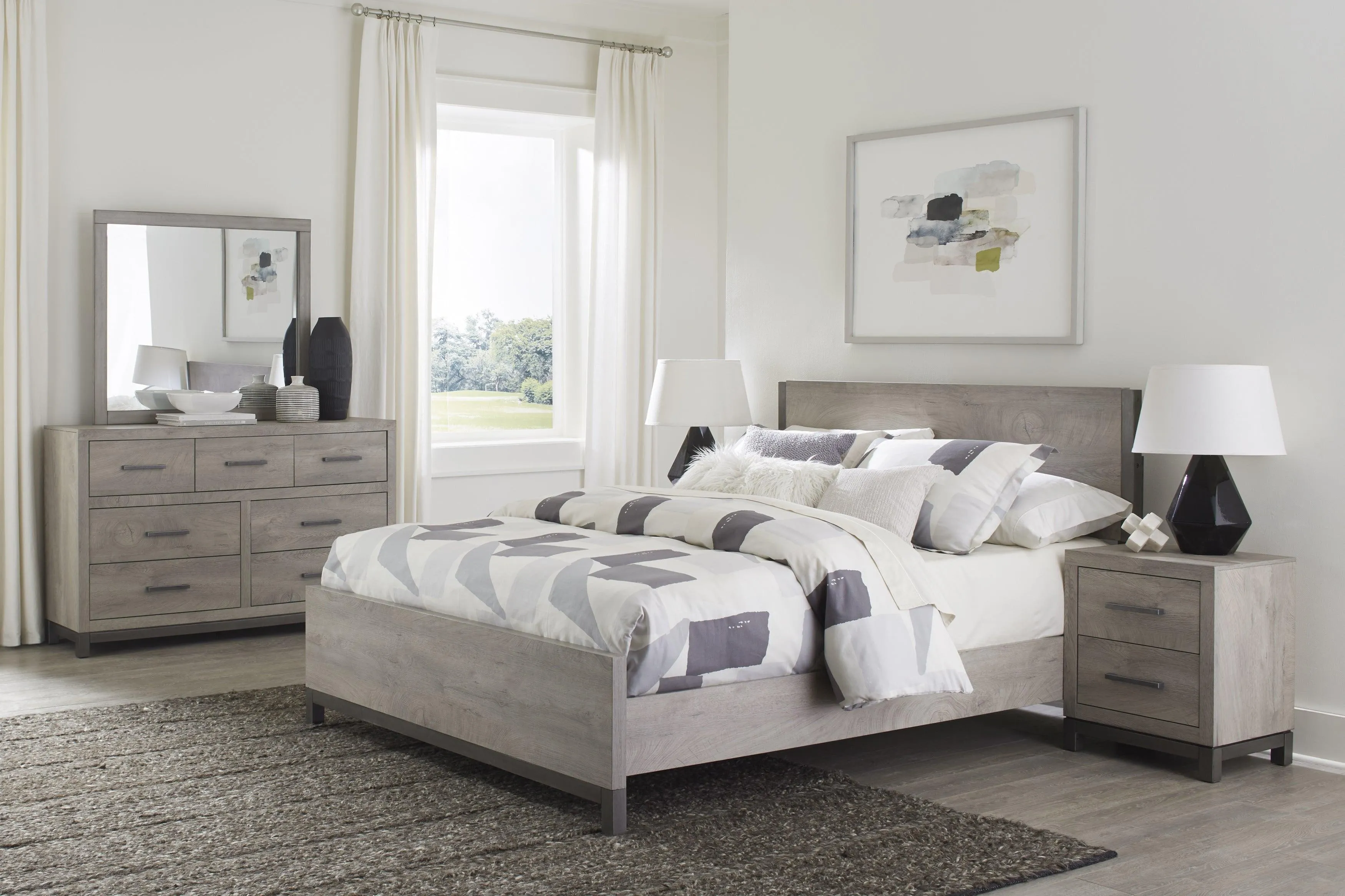 Zephyr Light Gray Nightstand - Image 5