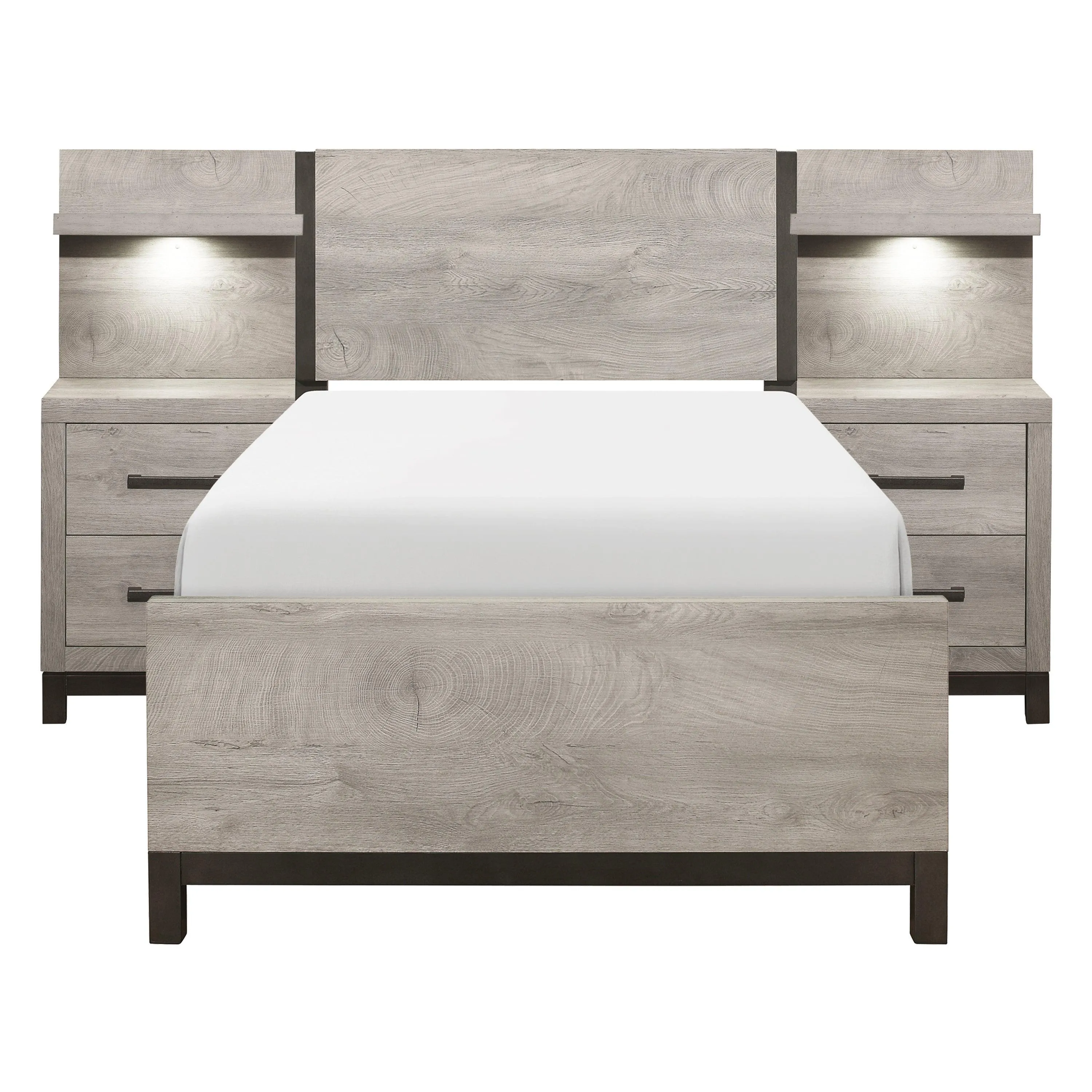 Zephyr Light Gray Twin Wall Bed - Image 2