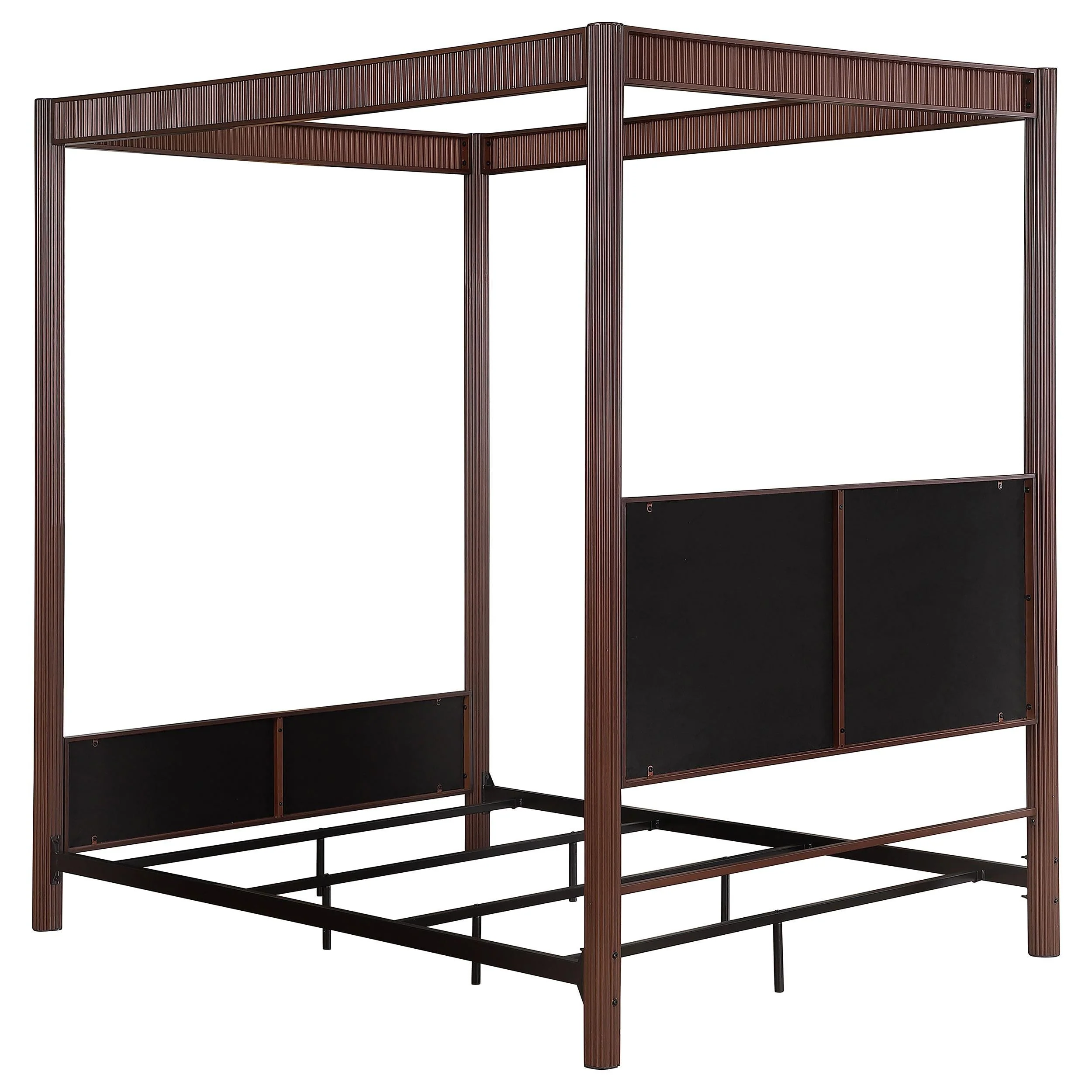 Zimmerleee Rust Brown 89-inch Metal Eastern King Canopy Bed - Image 6