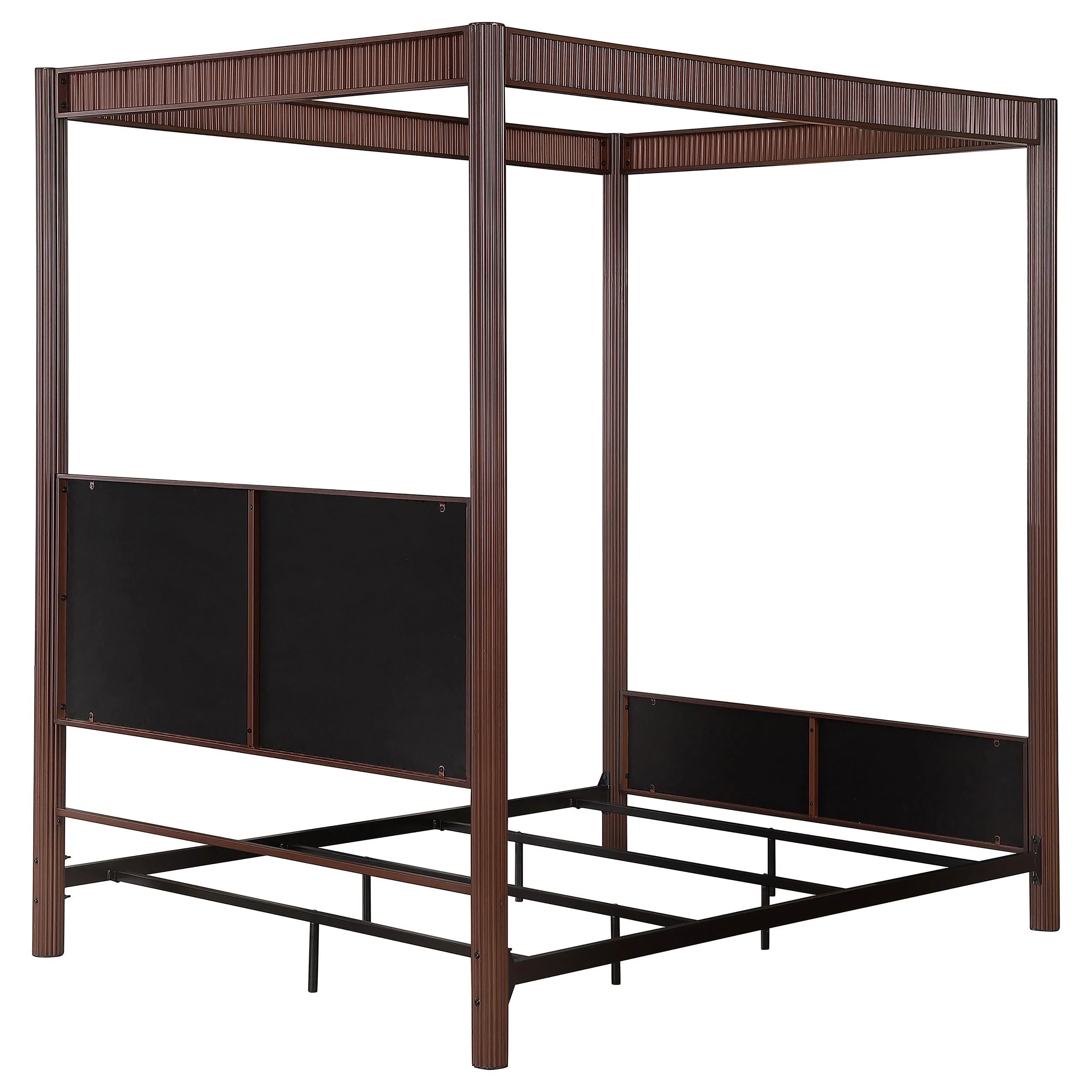 Zimmerleee Rust Brown 89-inch Metal Eastern King Canopy Bed - Image 7
