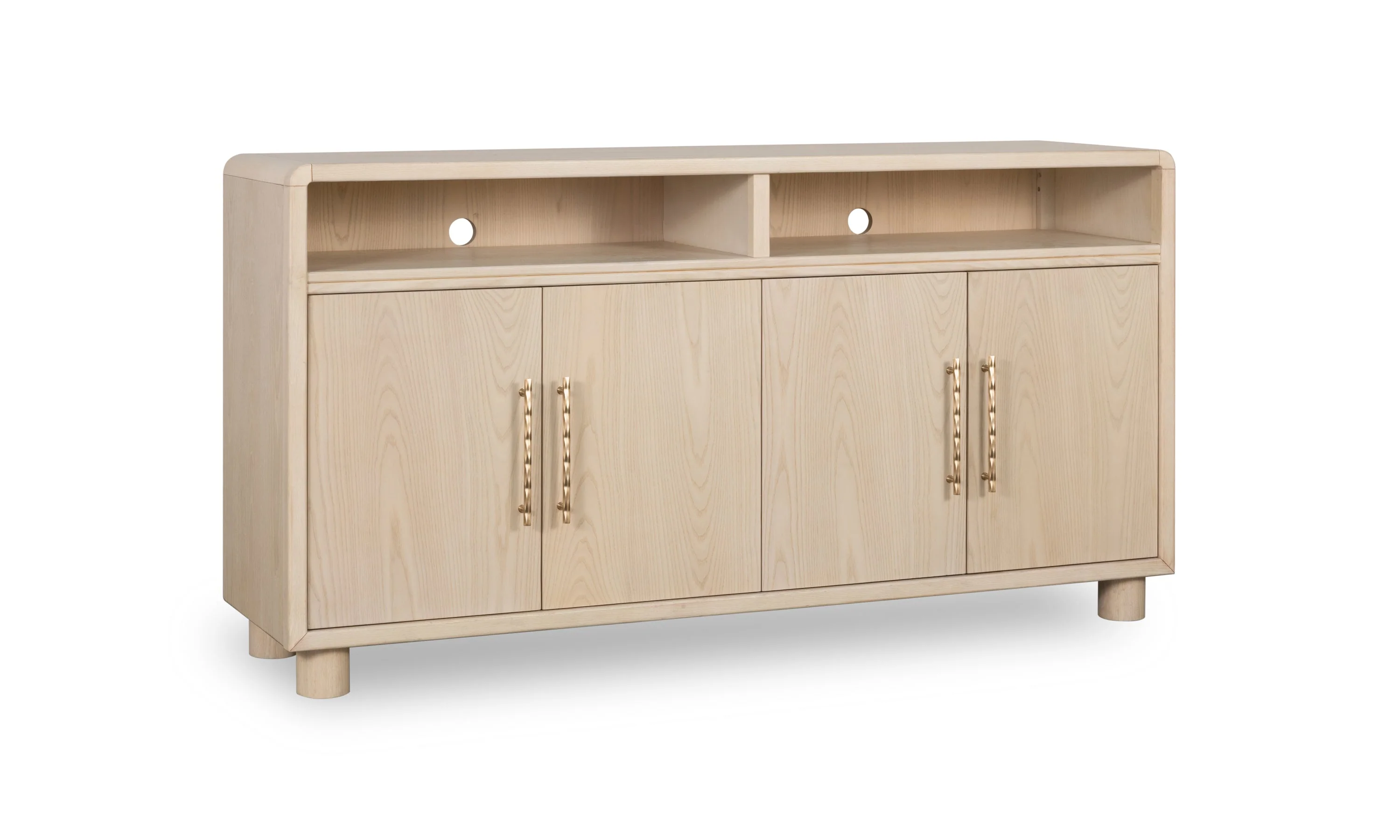 Zinnia Four Door Two Shelf Sideboard in White Sand - Image 2