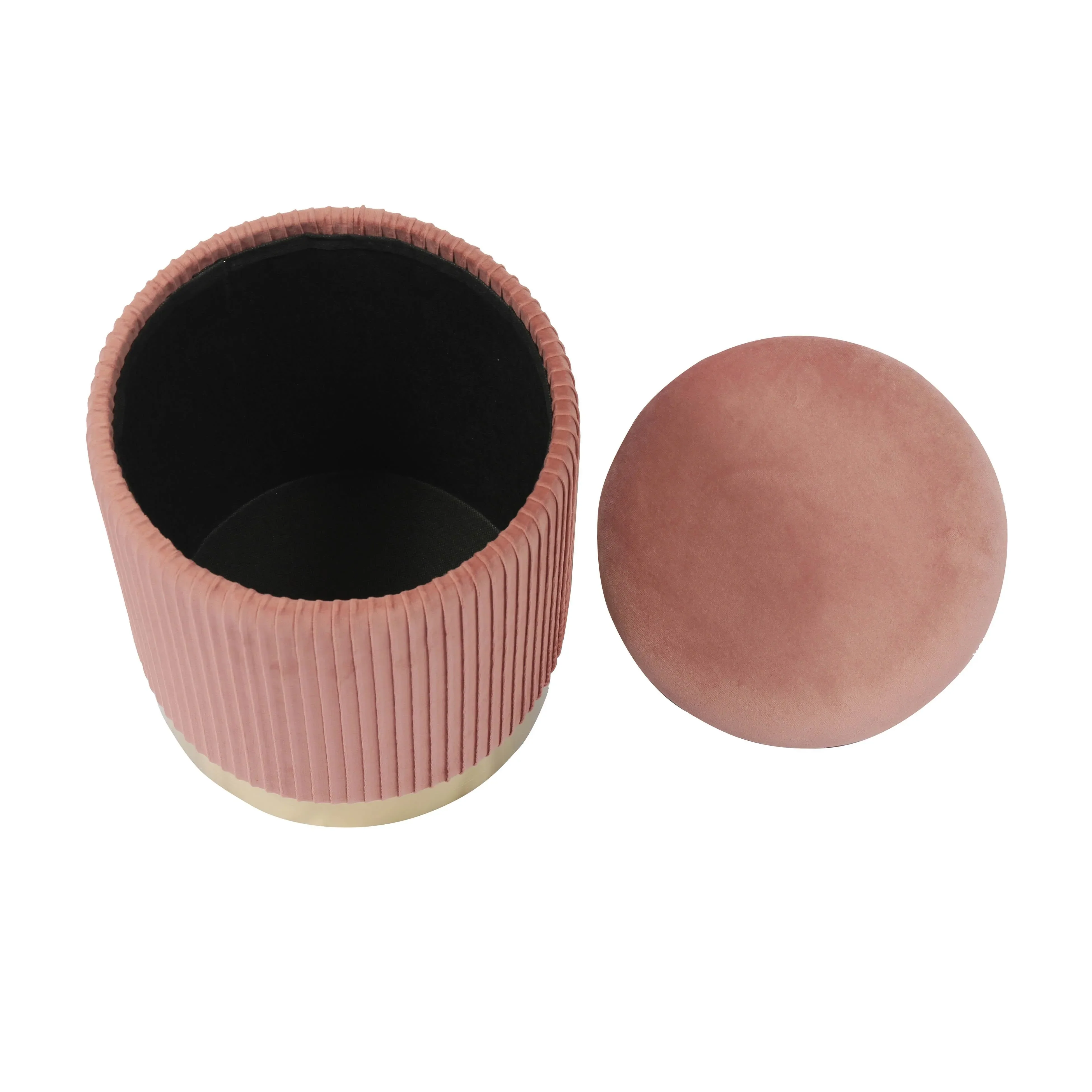 Zoe Velvet Storage Ottoman - Image 5