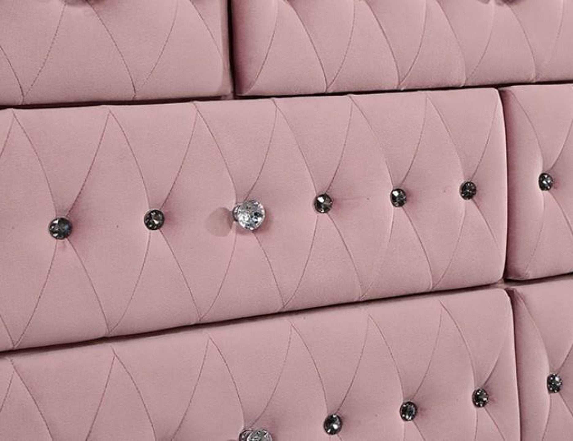 Zohar Pink 4-Piece Full Bedroom Set - Image 7