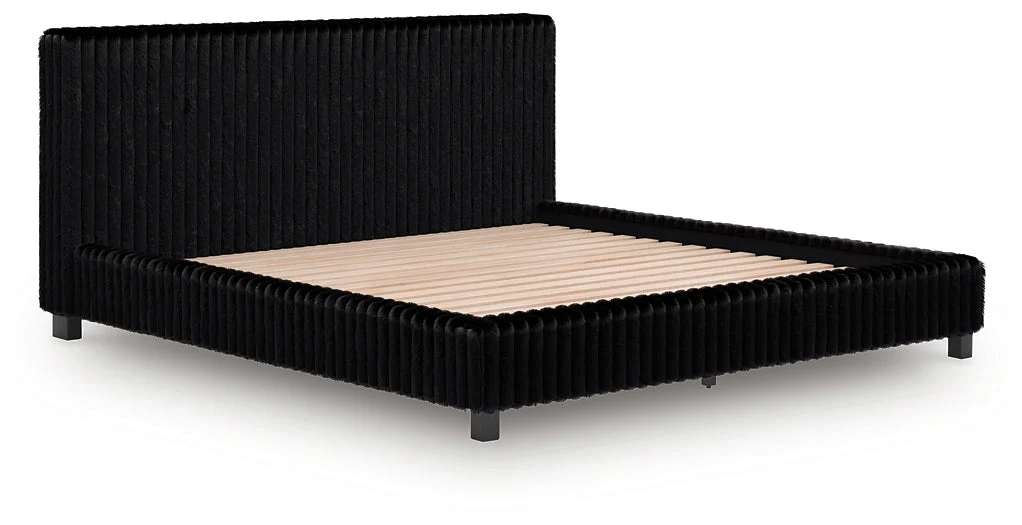 Zuraleus Black King Upholstered Bed - Image 3