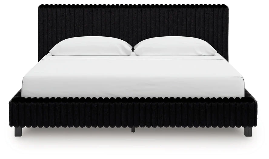 Zuraleus Black King Upholstered Bed - Image 5
