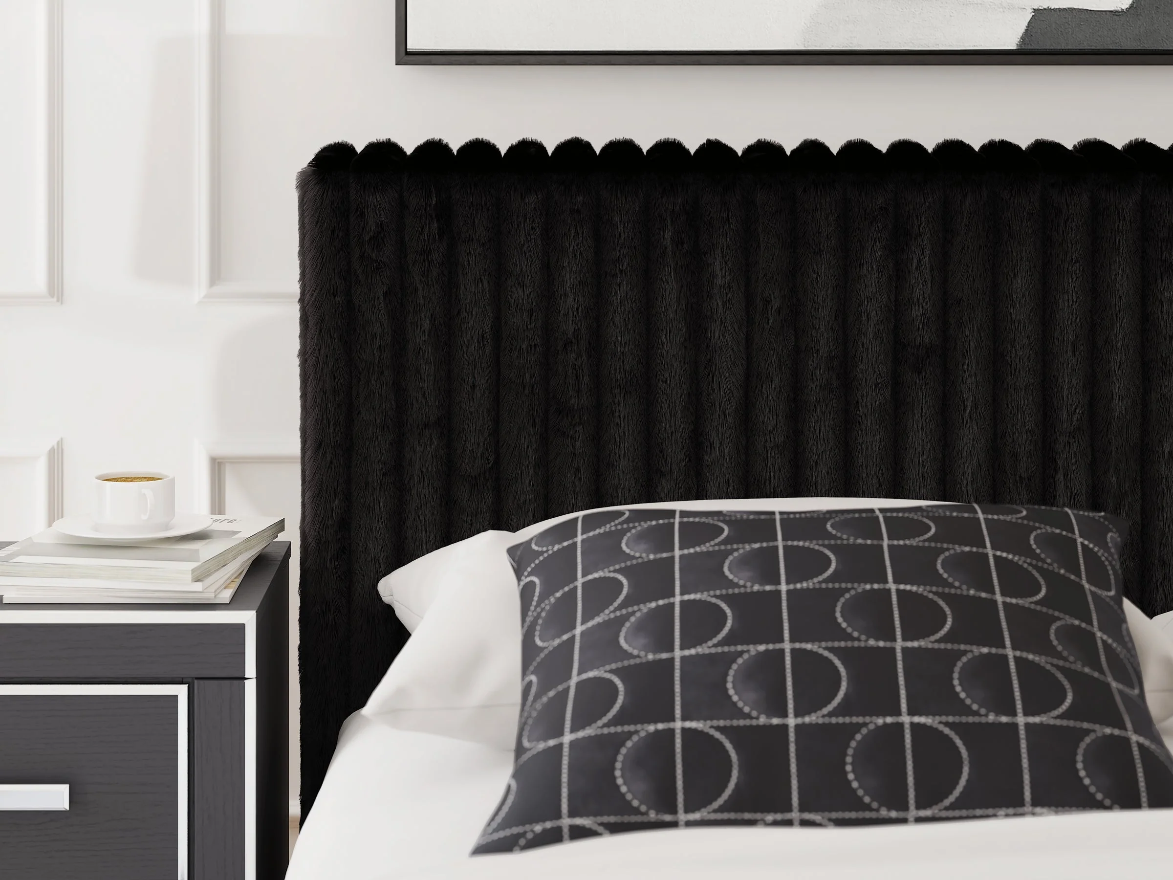 Zuraleus Black King Upholstered Bed - Image 7