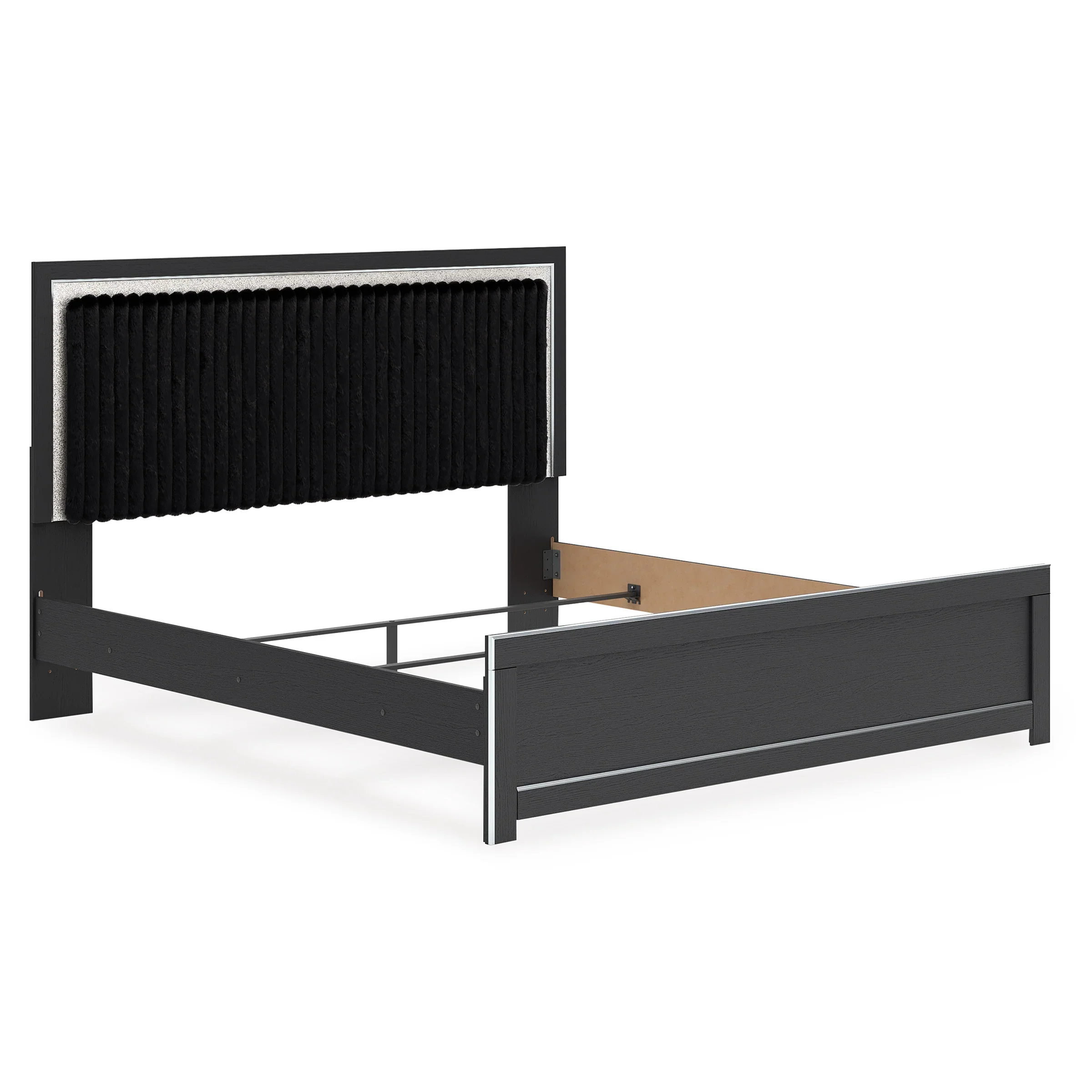 Zuraleus Black King Upholstered Panel Bed - Image 2
