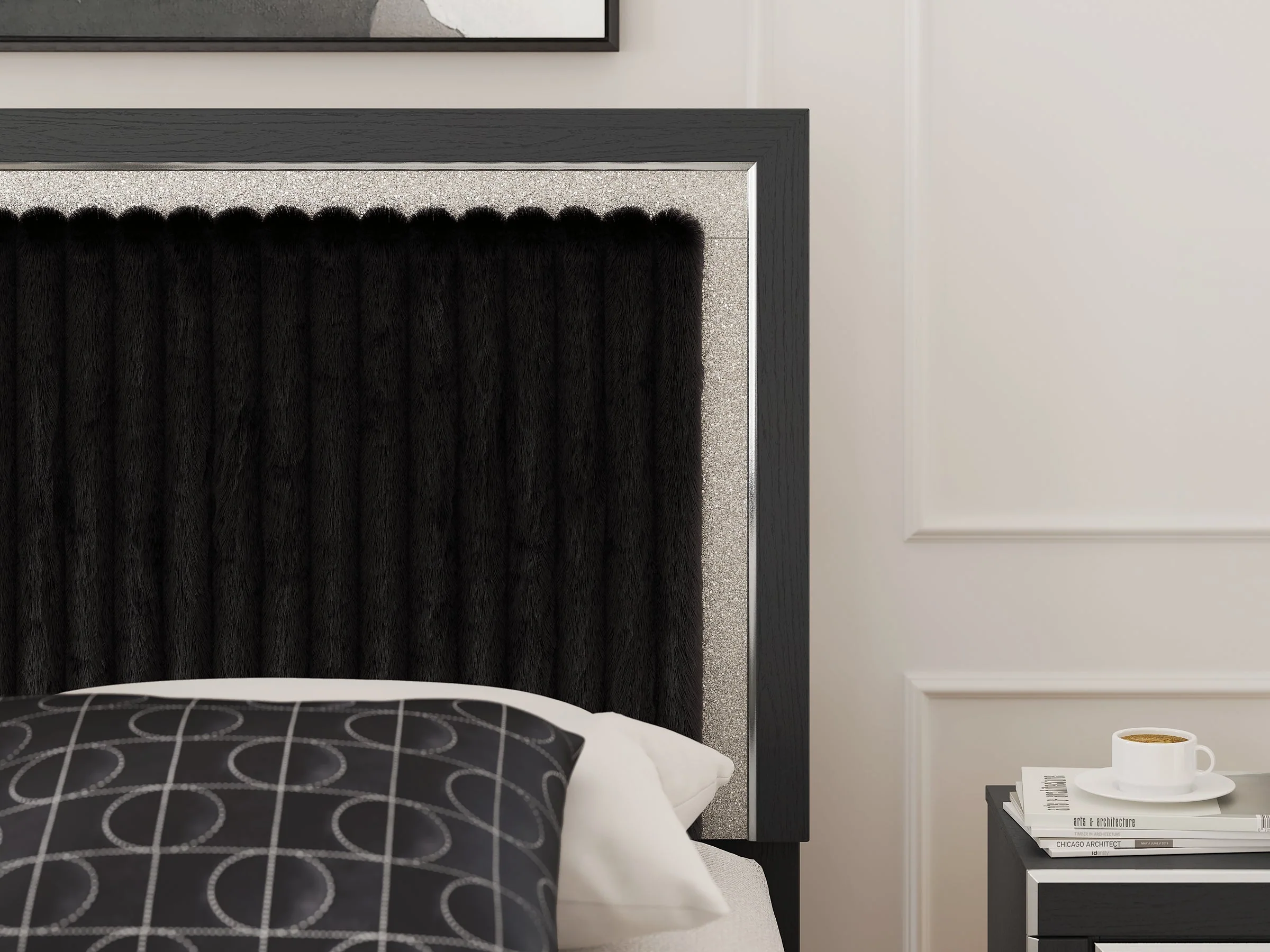 Zuraleus Black King Upholstered Panel Storage Bed - Image 8