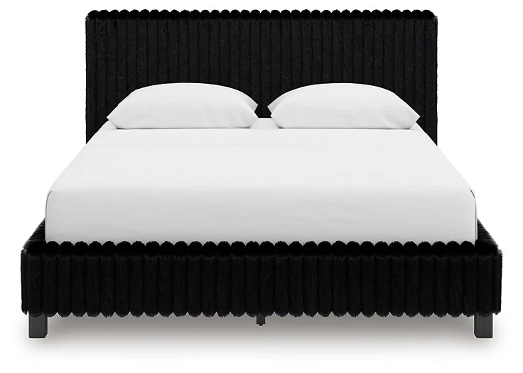Zuraleus Black Queen Upholstered Bed - Image 5