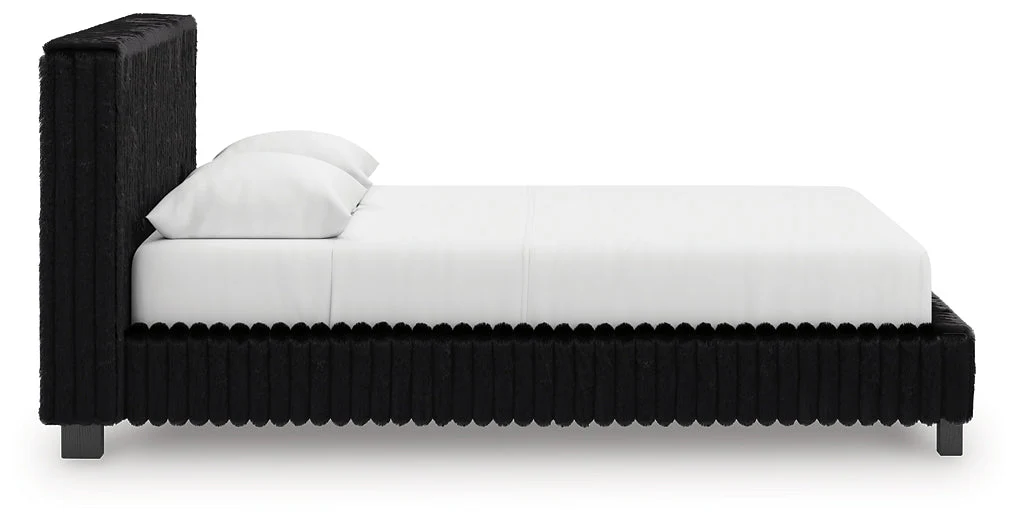 Zuraleus Black Queen Upholstered Bed - Image 8