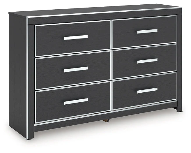 Zuraleus Black Six Drawer Dresser