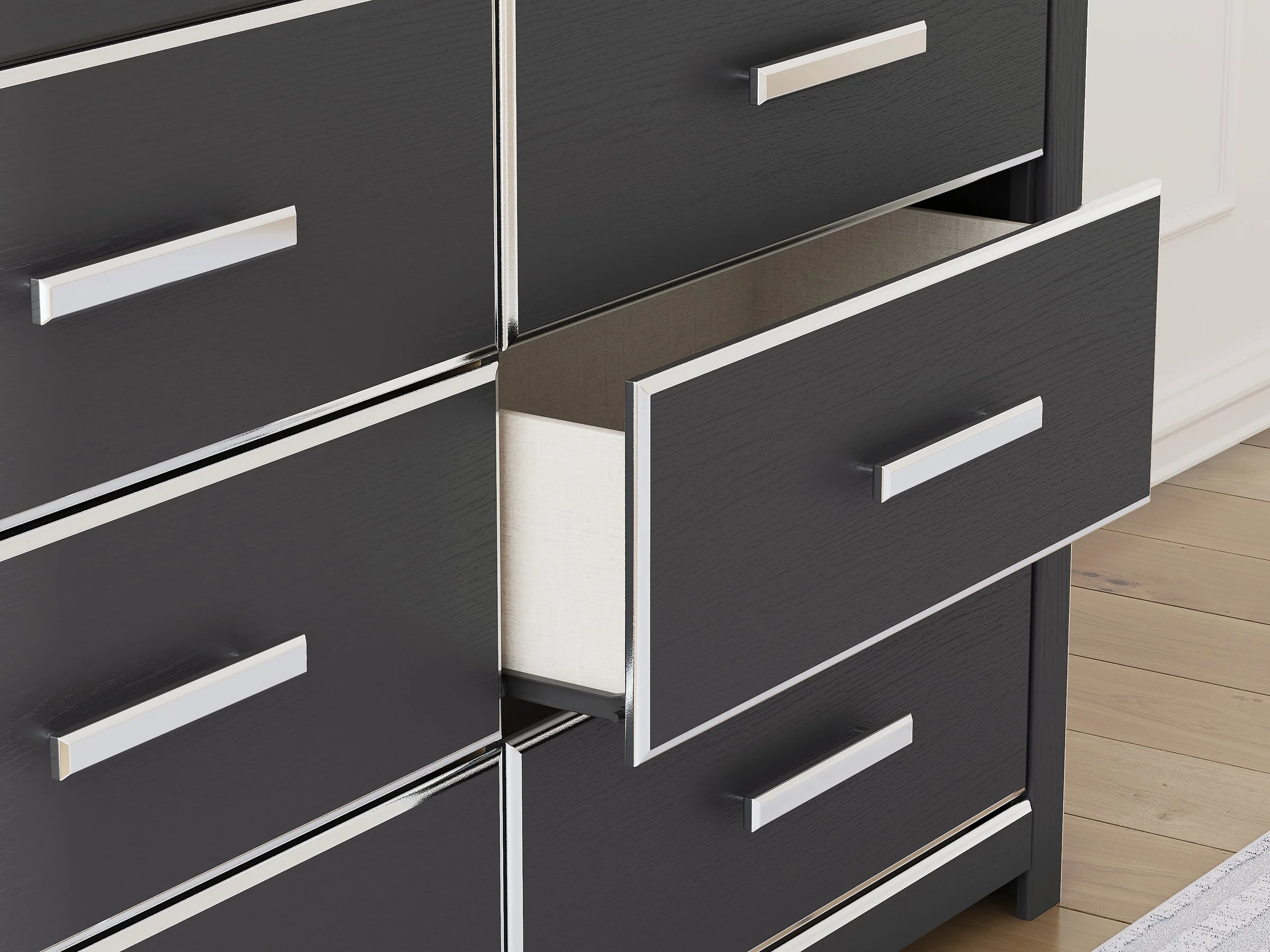 Zuraleus Black Six Drawer Dresser - Image 4