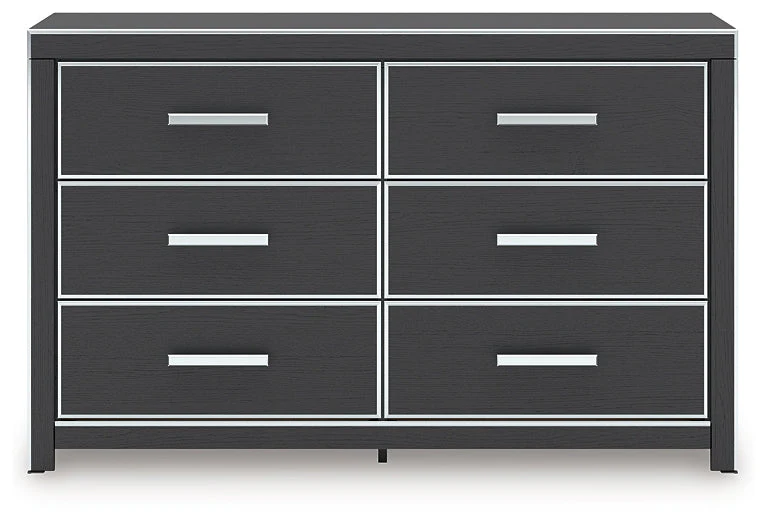Zuraleus Black Six Drawer Dresser - Image 5