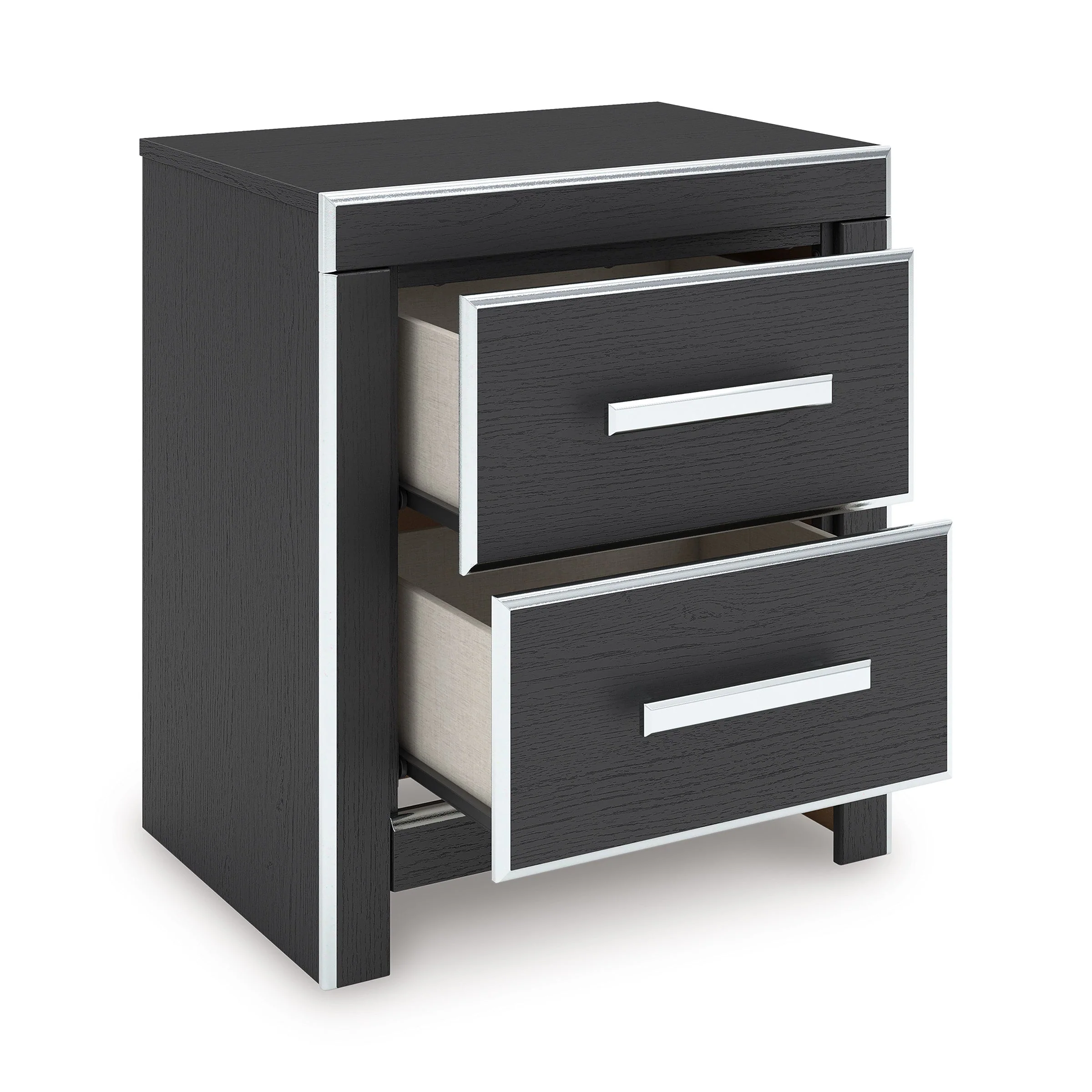 Zuraleus Black Upholstered Storage Panel Bedroom Set with 2 Footboard Drawers - Image 12
