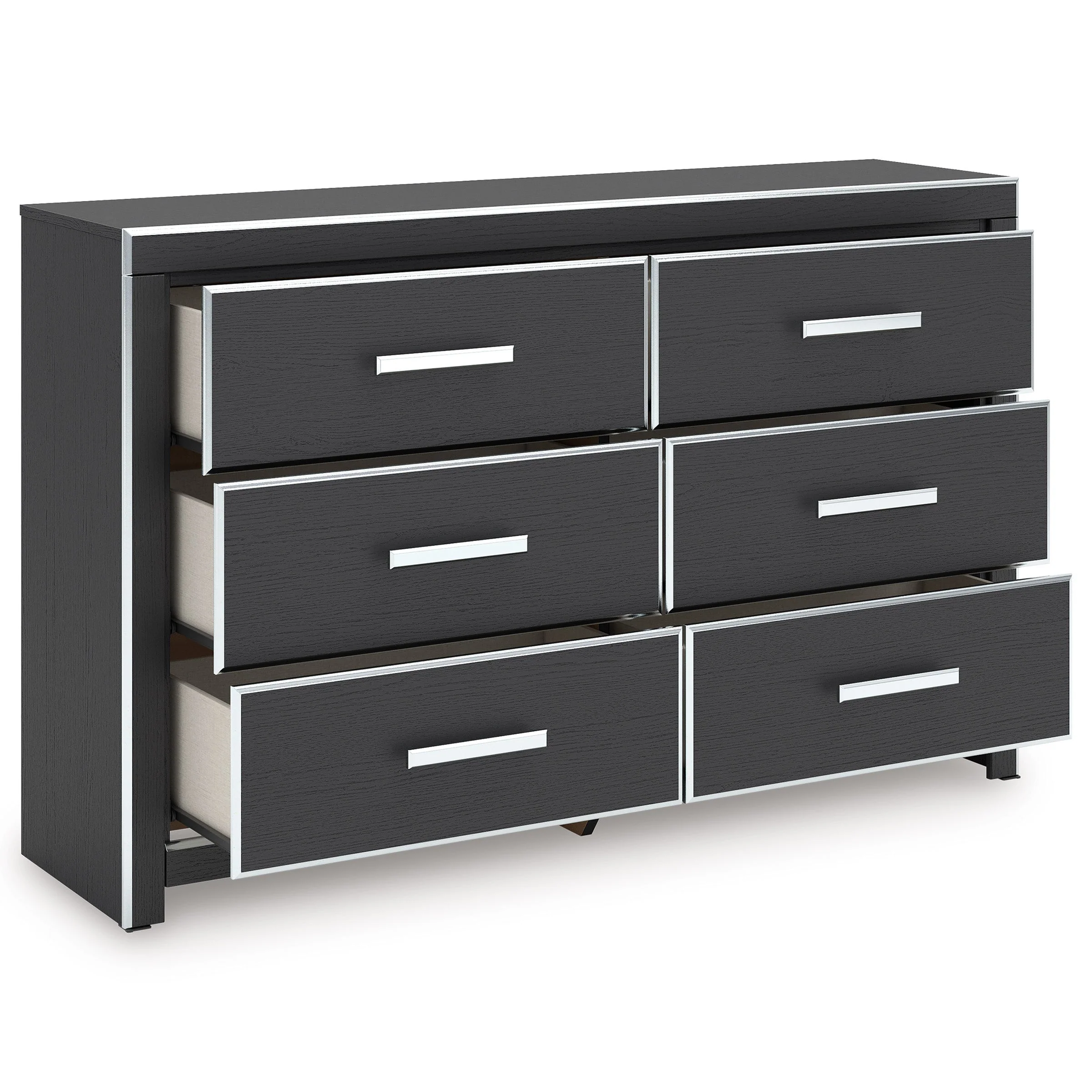 Zuraleus Black Upholstered Storage Panel Bedroom Set with 2 Footboard Drawers - Image 21