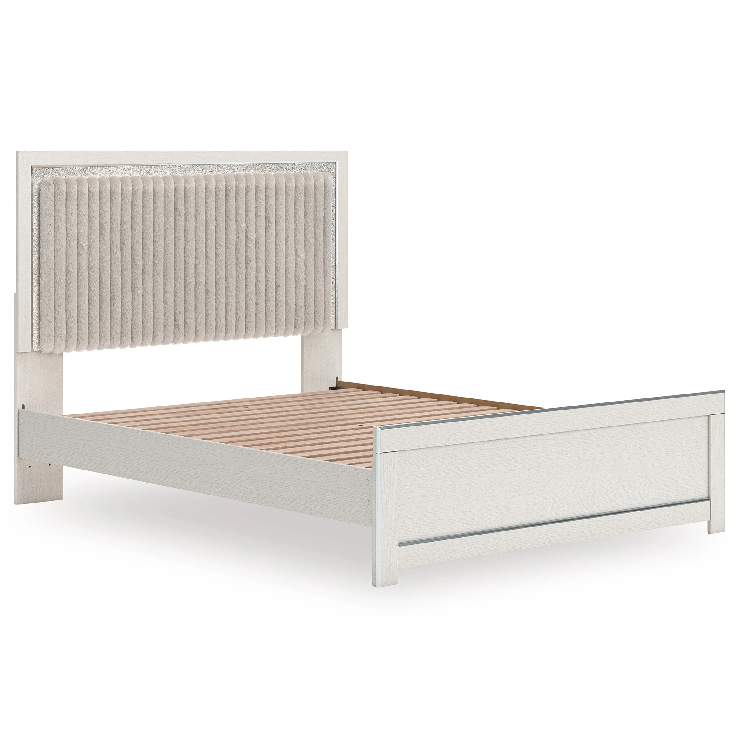 Zuraleus White Upholstered Platform Bedroom Set - Image 3