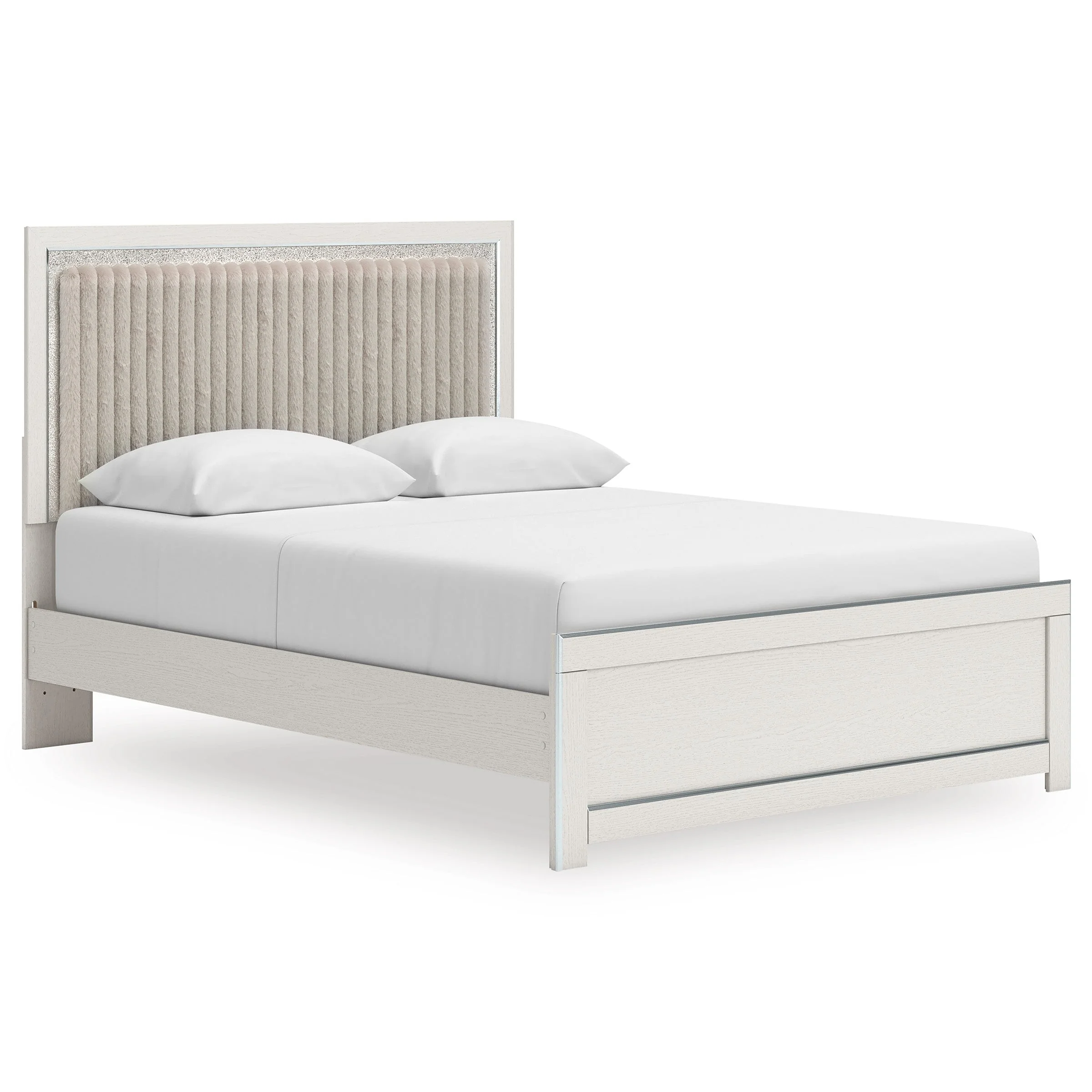Zuraleus White Upholstered Platform Bedroom Set - Image 4