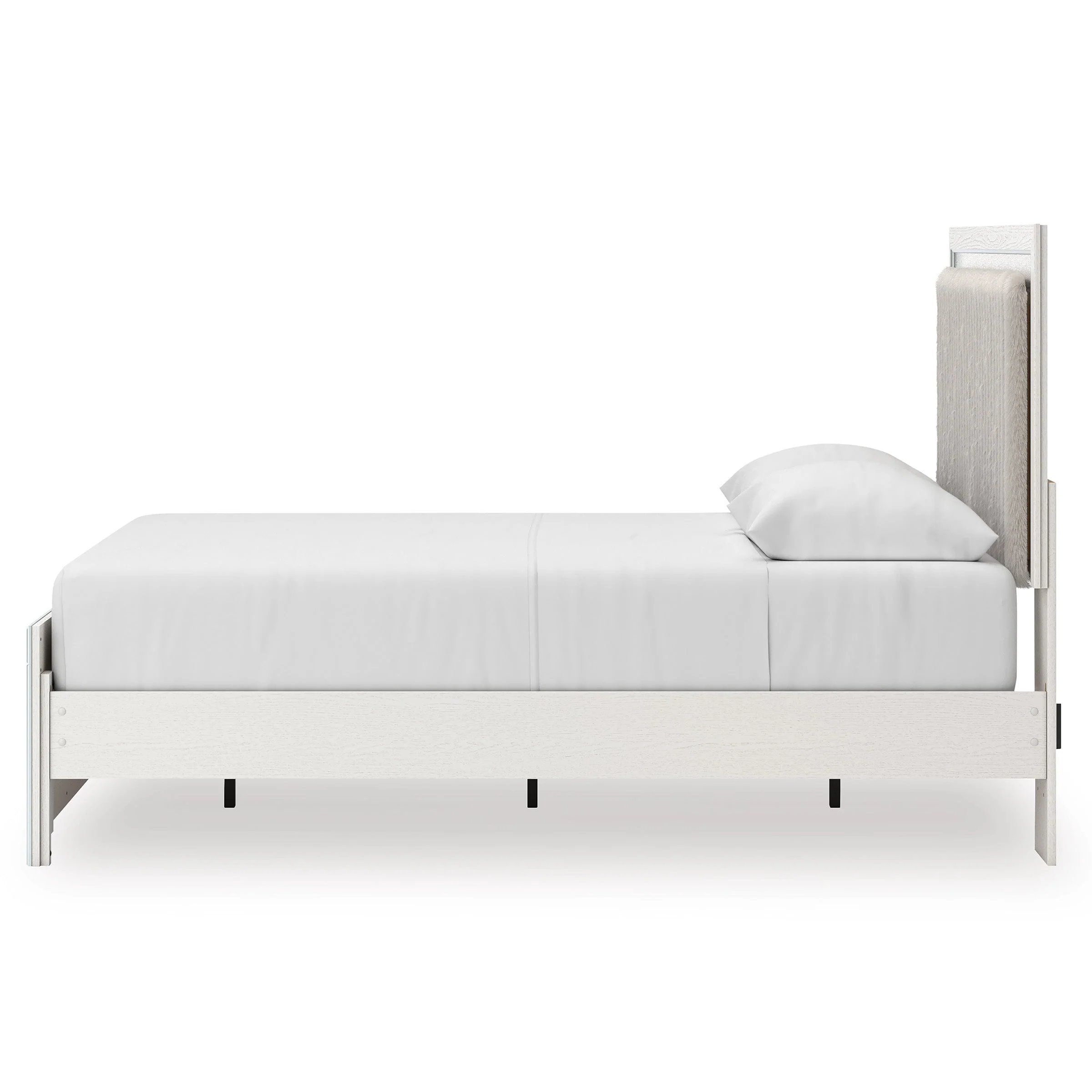 Zuraleus White Upholstered Platform Bedroom Set - Image 7